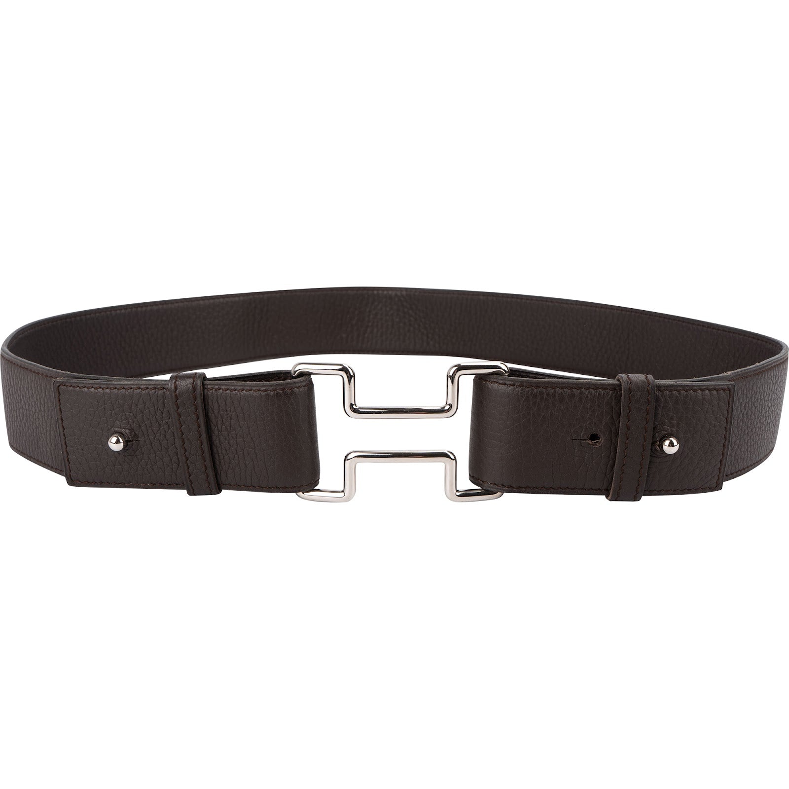 Hermès Brown Leather Constance H Belt (90)