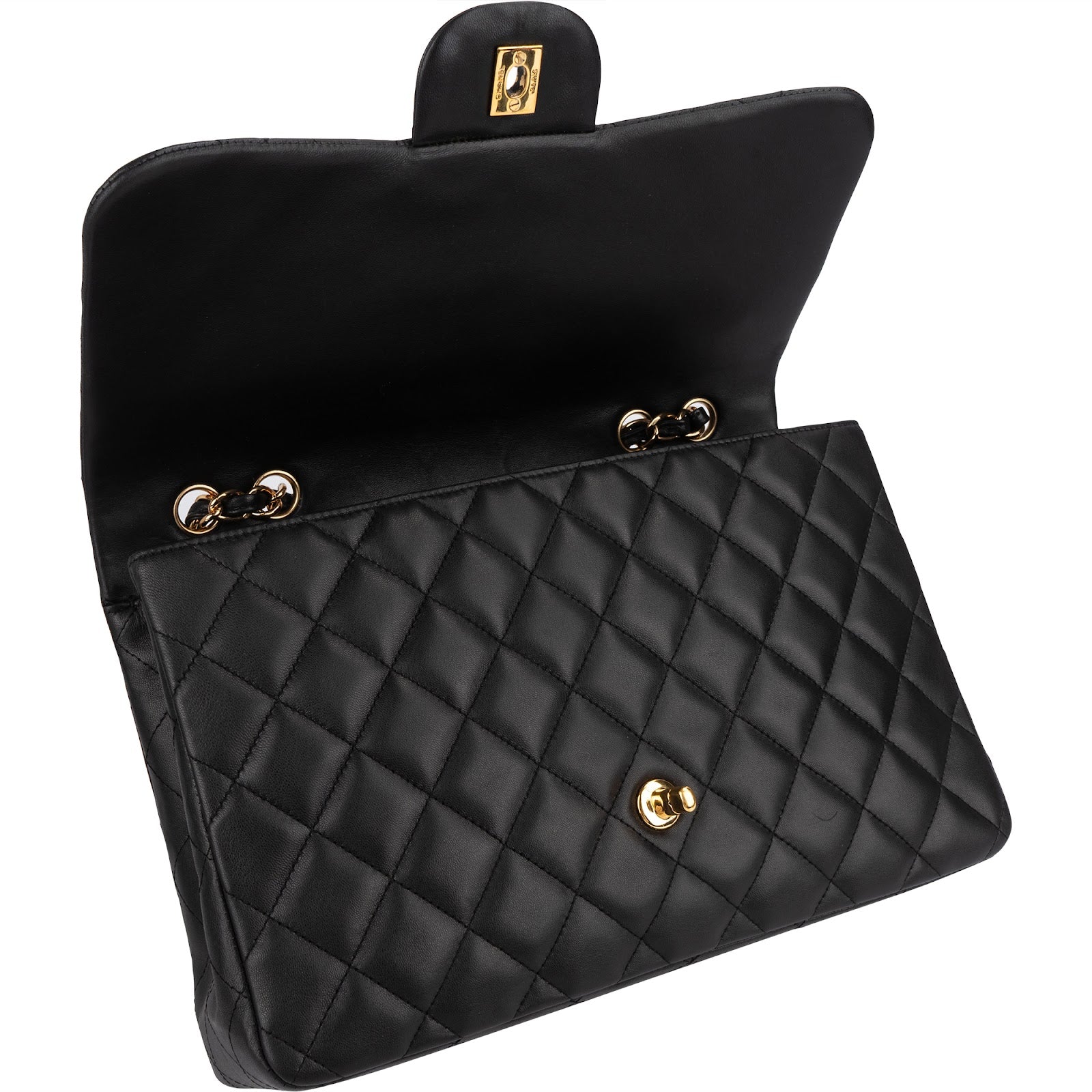 Chanel Quilted Lambskin Jumbo Single Flap Shoulder Bag