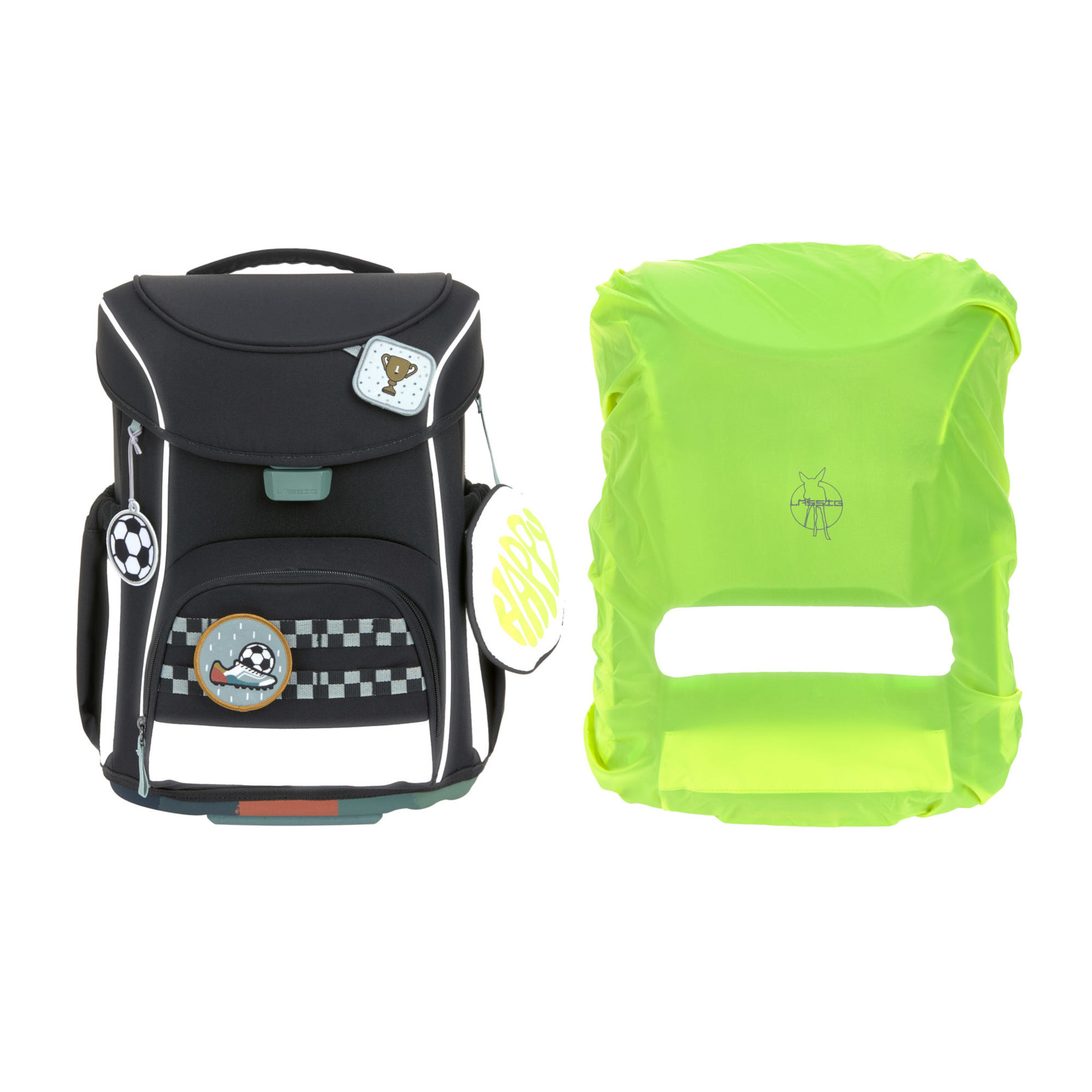 School Set Slim Unique Schulranzenset 6tlg. - black