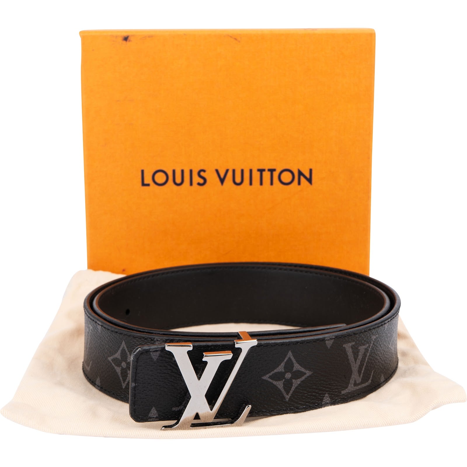 Louis Vuitton Monogram Eclipse LV Initiales Reversible Gürtel (85 / 34) M0450