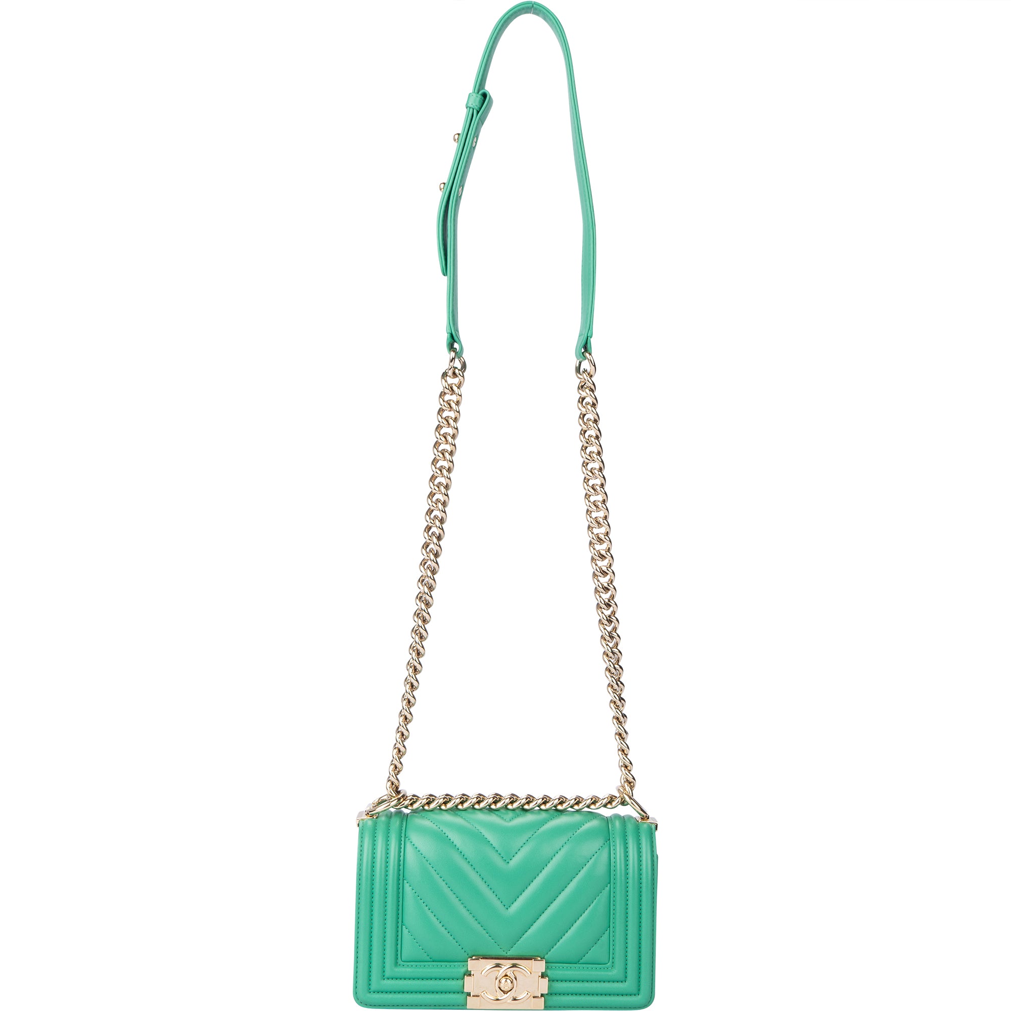 Chanel Chevron Lambskin Boy Single Flap Crossbody Bag