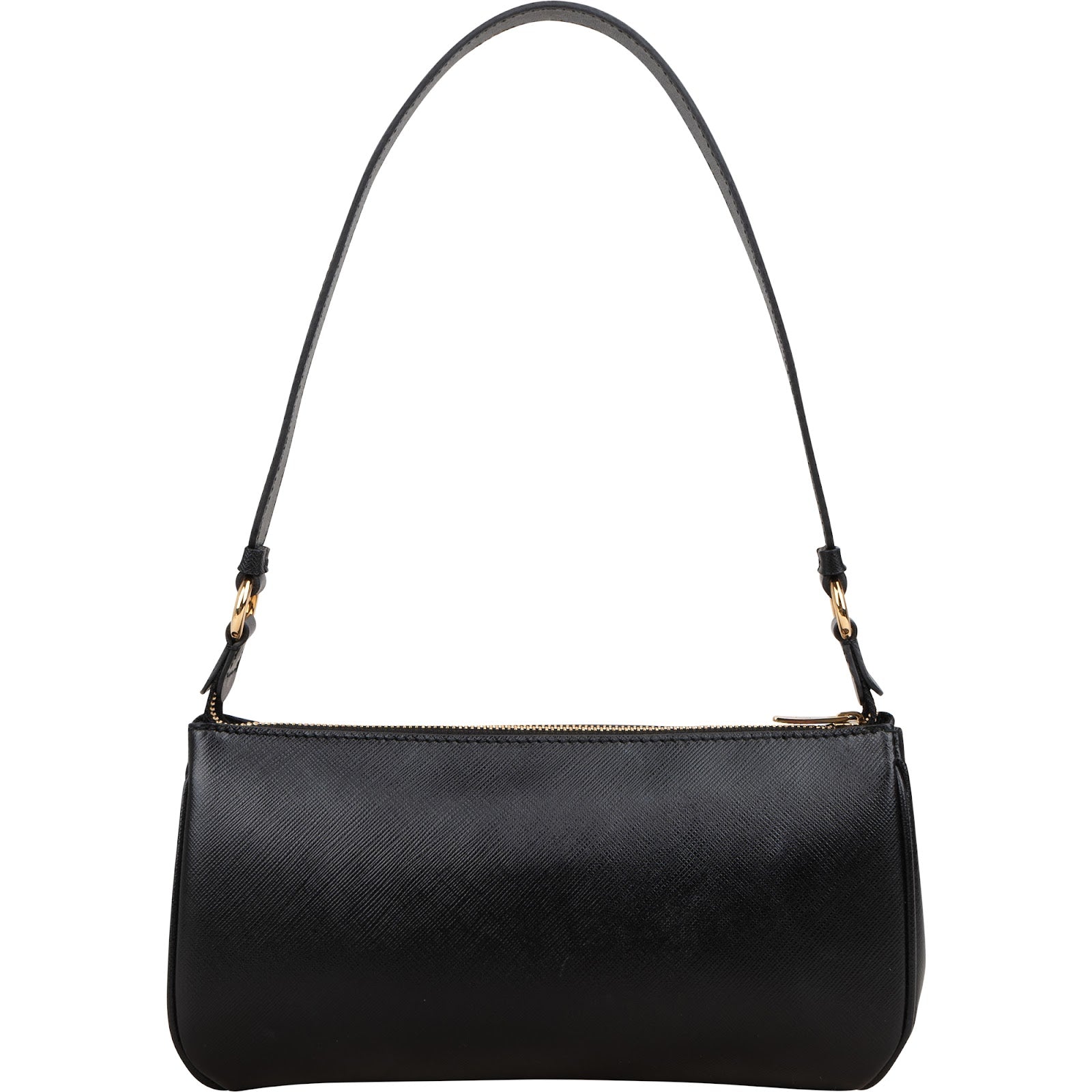 Salvatore Ferragamo Saffiano Leather Gancini Baguette Shoulder Bag