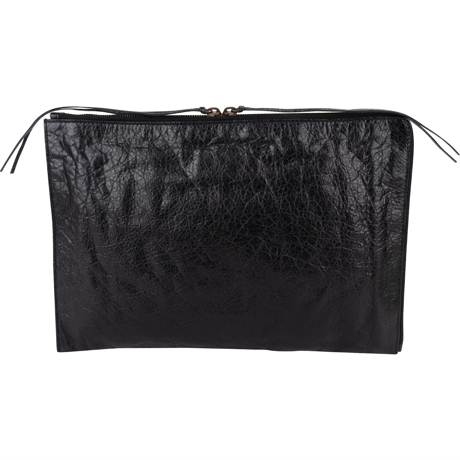 Balenciaga Balck Leather Classic Envelope Clutch