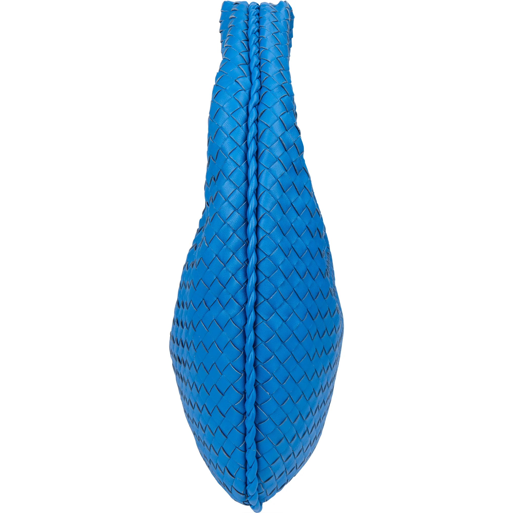 Bottega Veneta Blue Intrecciato Leather Belly Hobo Bag