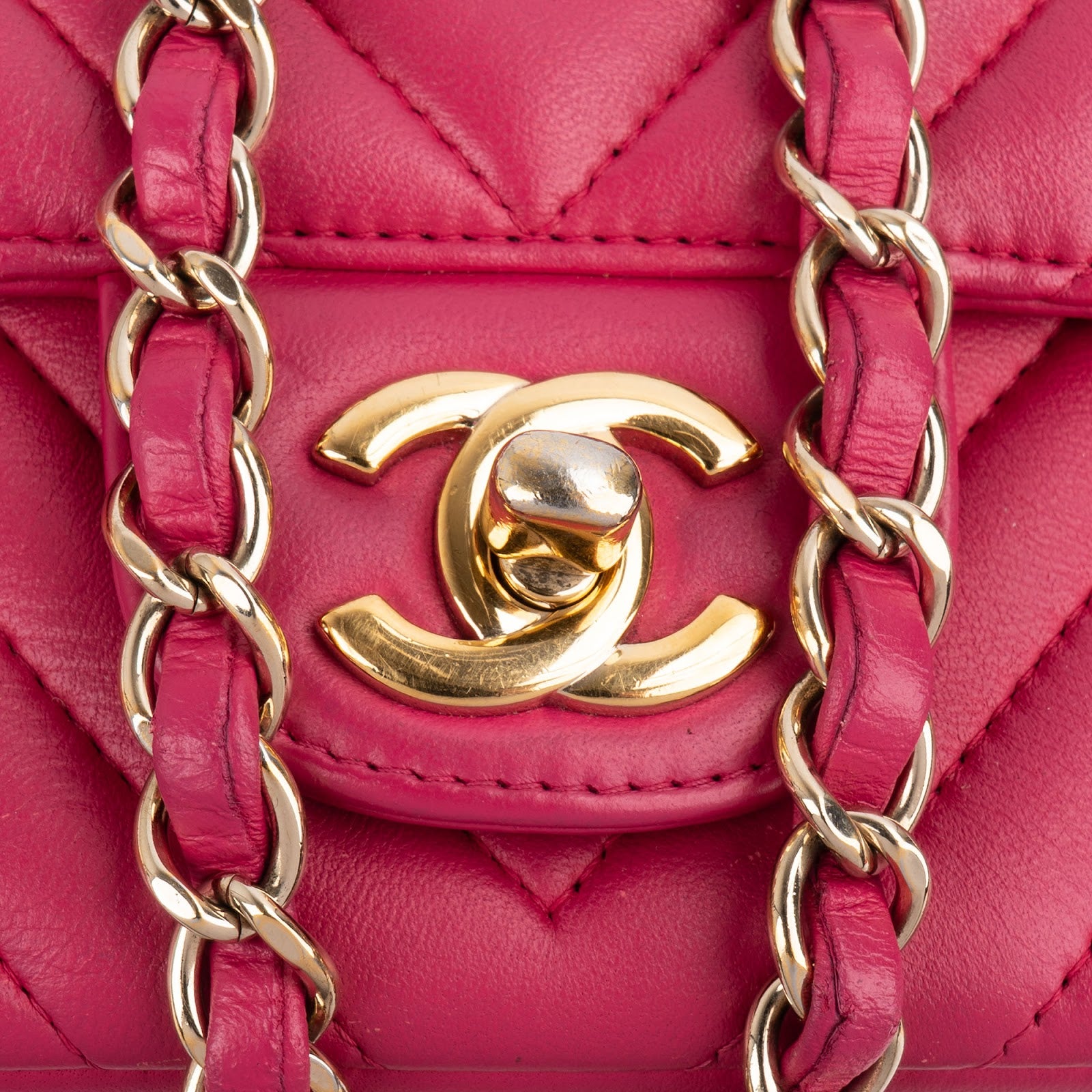 Chanel Chevron Lambskin Rectangular Mini Flap Crossbody Bag