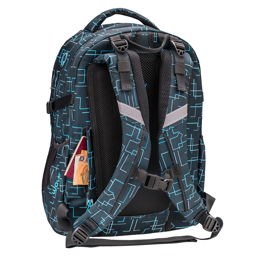 Infinity backpack - Cubic Neon Blue