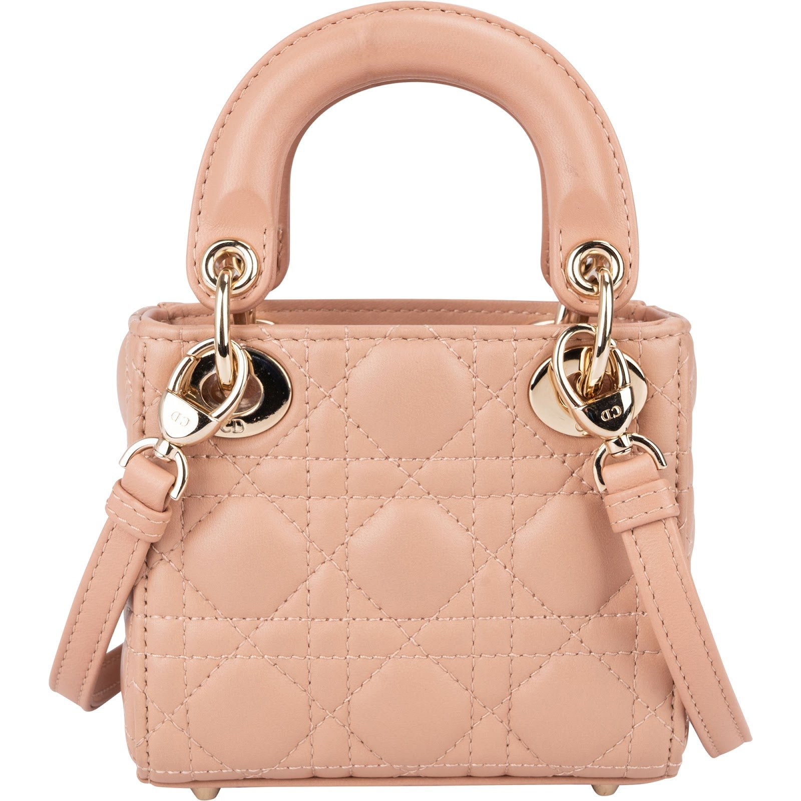 Christian Dior Lambskin Micro Lady Dior Crossbody Bag