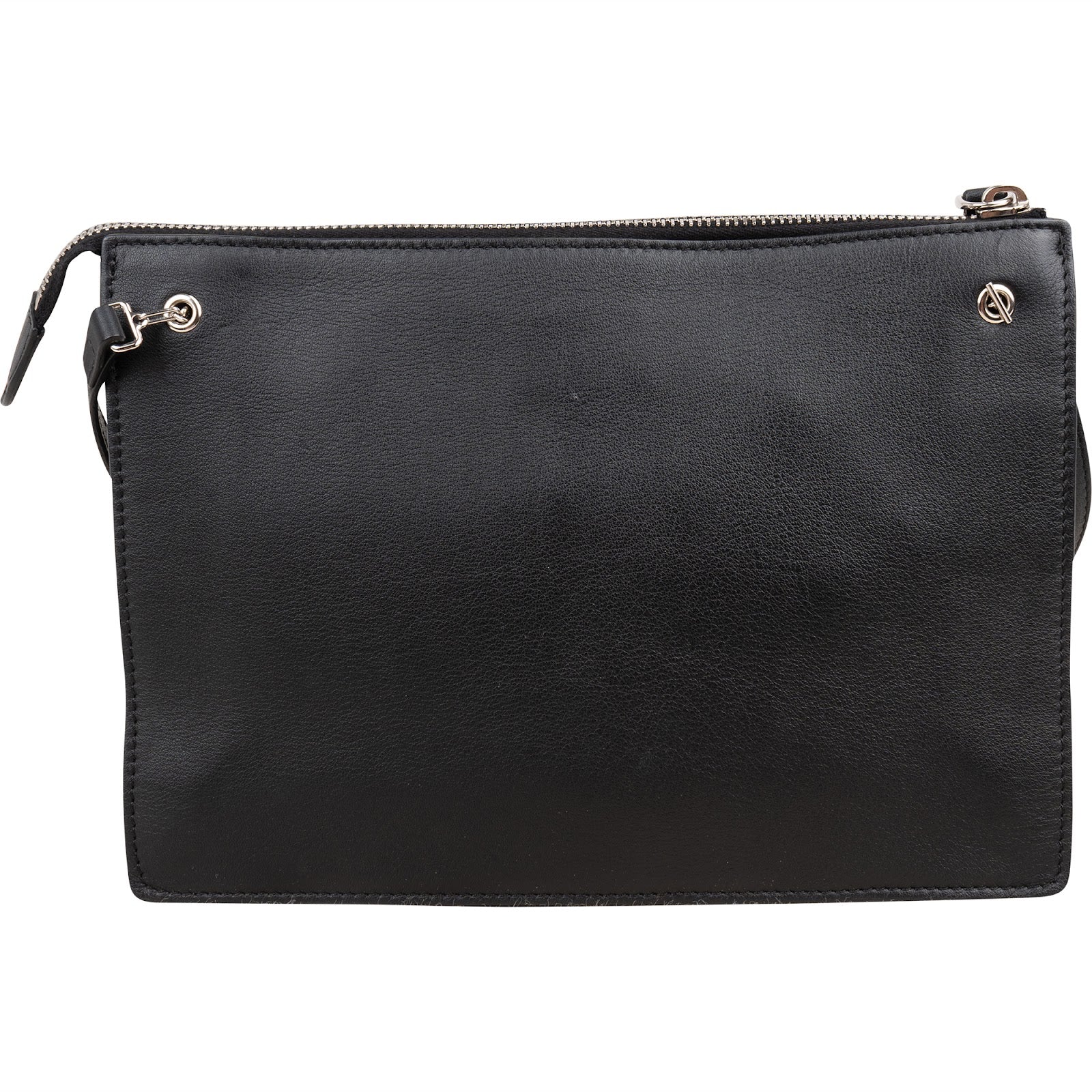 Fendi Black Leather Rainbow Studded Crossbody Bag