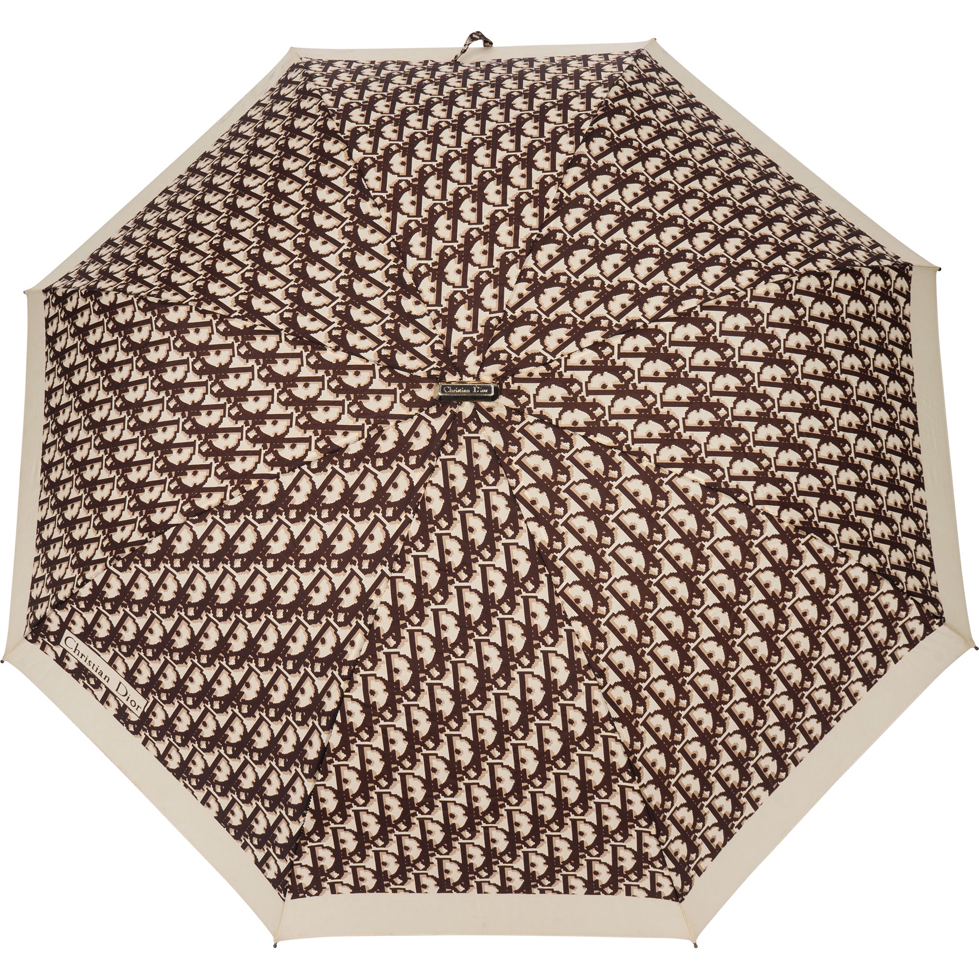 Christian Dior Limited Trotter Monogram 70s Foldable Umbrella