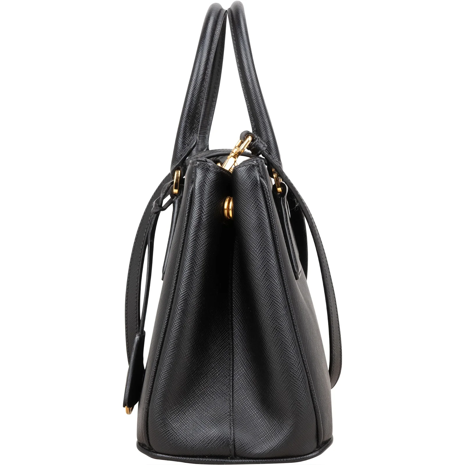 Prada Saffiano Leather Small Galleria Double ZIP Handbag