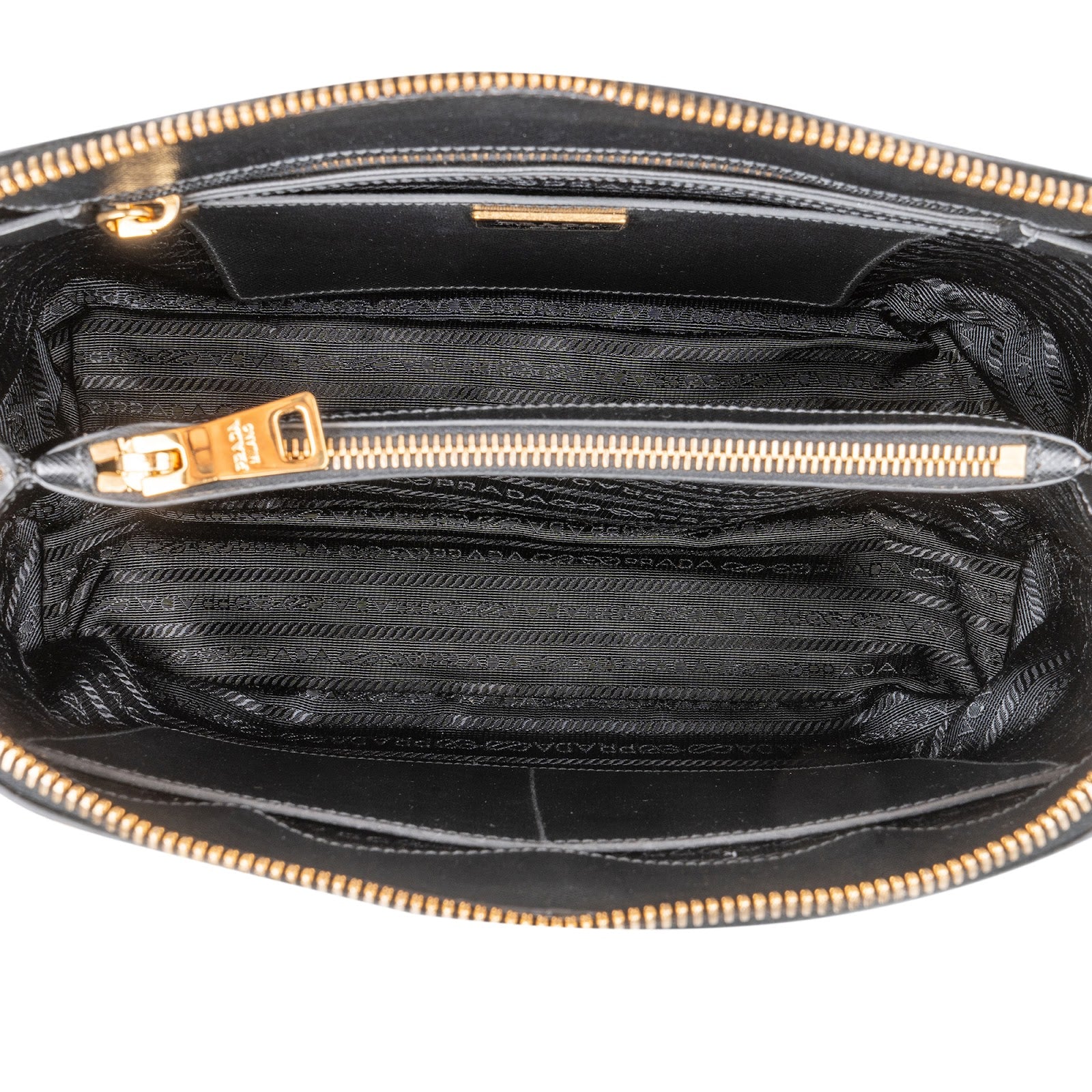 Prada Black Saffiano Leather Promenade Handbag