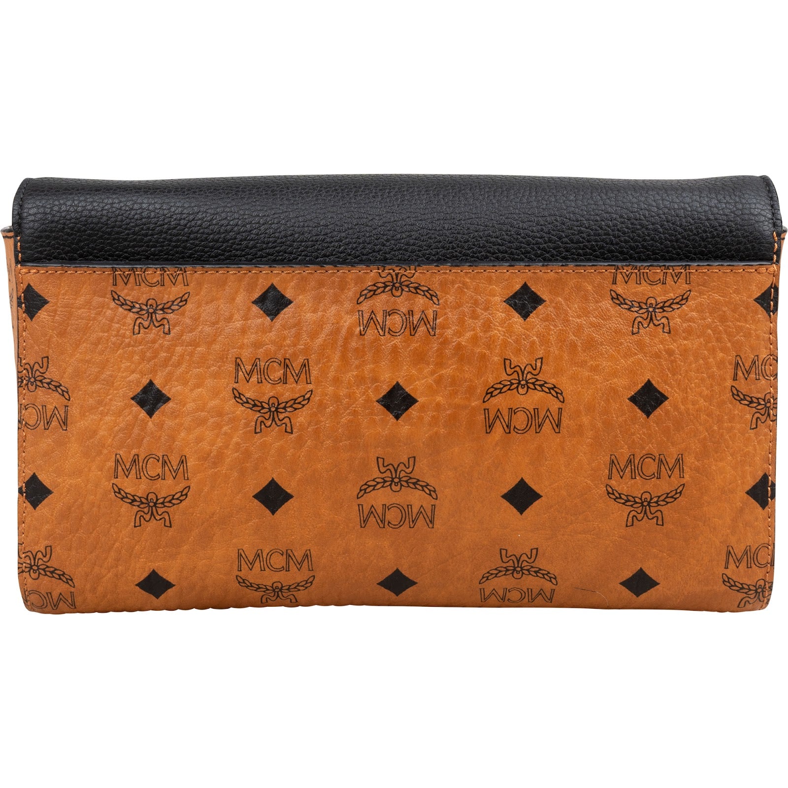 MCM Monogram Visetos Leather Patricia Wallet on Chain Crossbody Bag