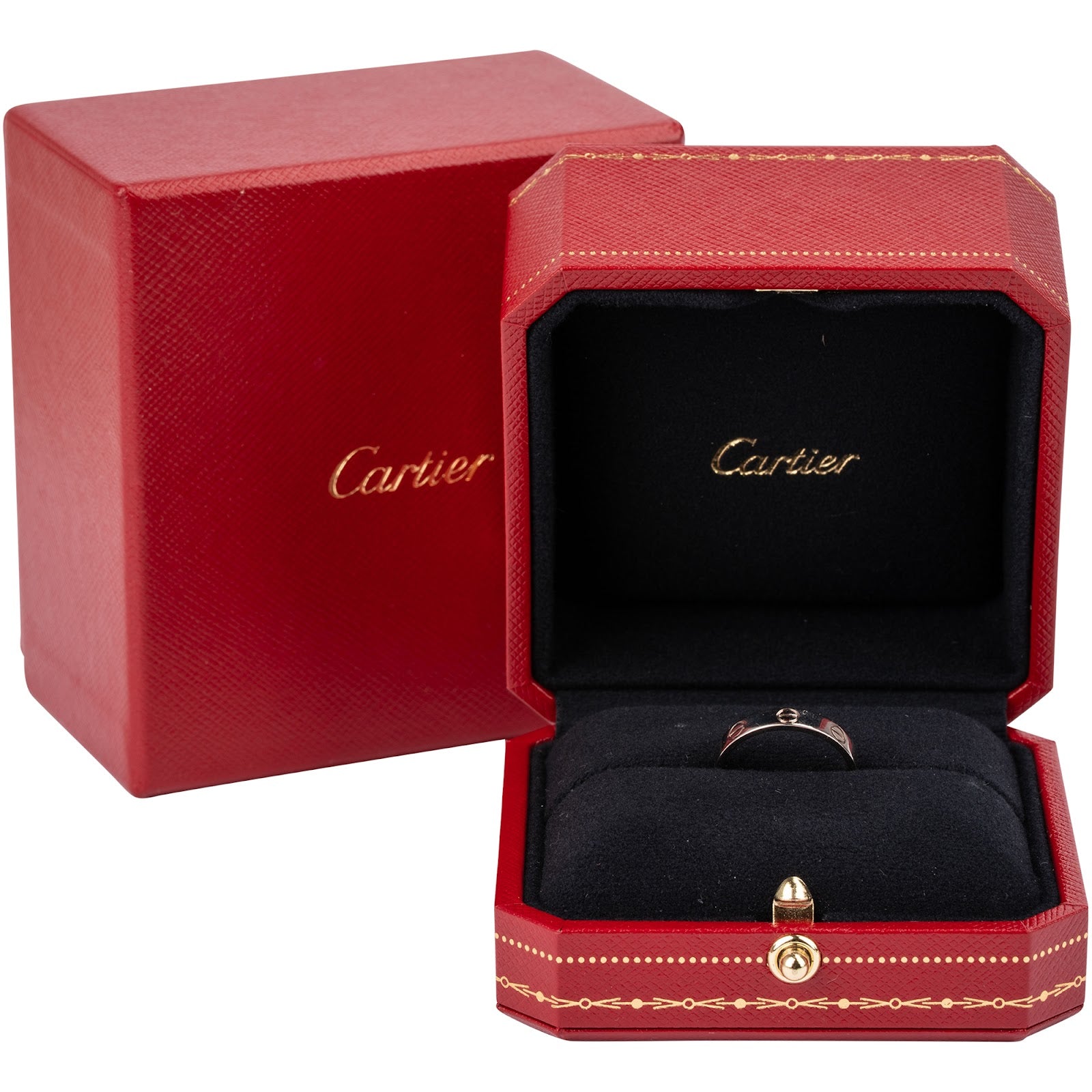 Cartier – Love Wedding Band Ring in 750 Weißgold (Größe 52)