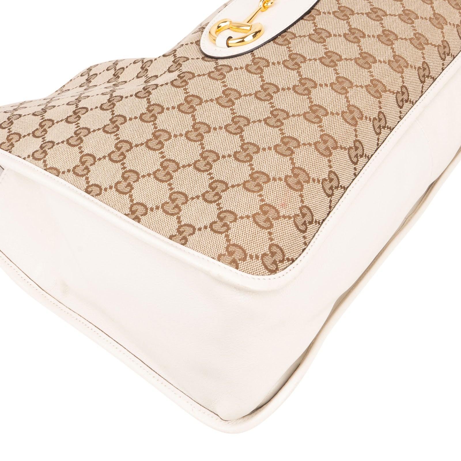Gucci Monogram GG Canvas Horsebit Tote Shoulder Bag