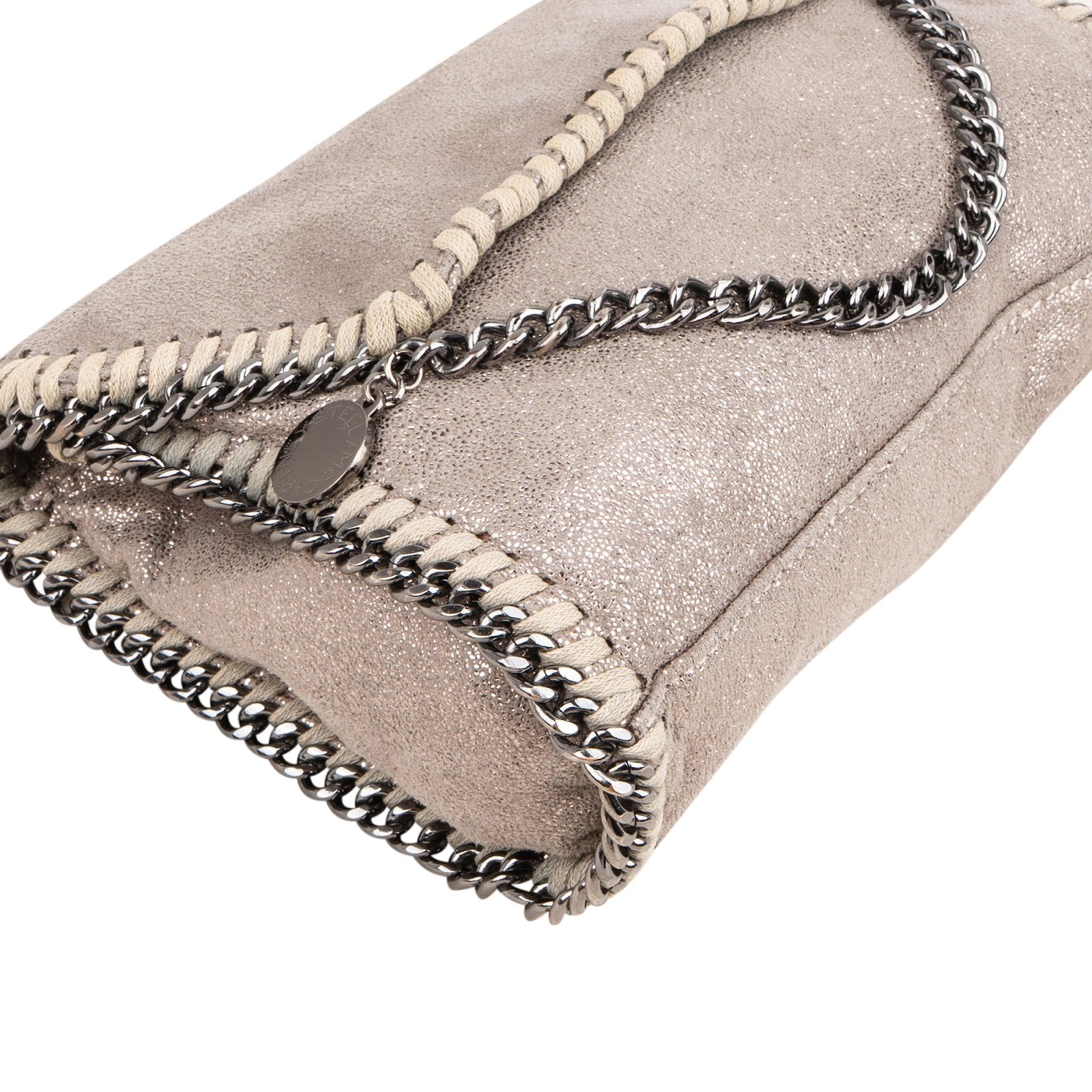 Stella McCartney Metallic Falabella Fold Over Crossbody Bag