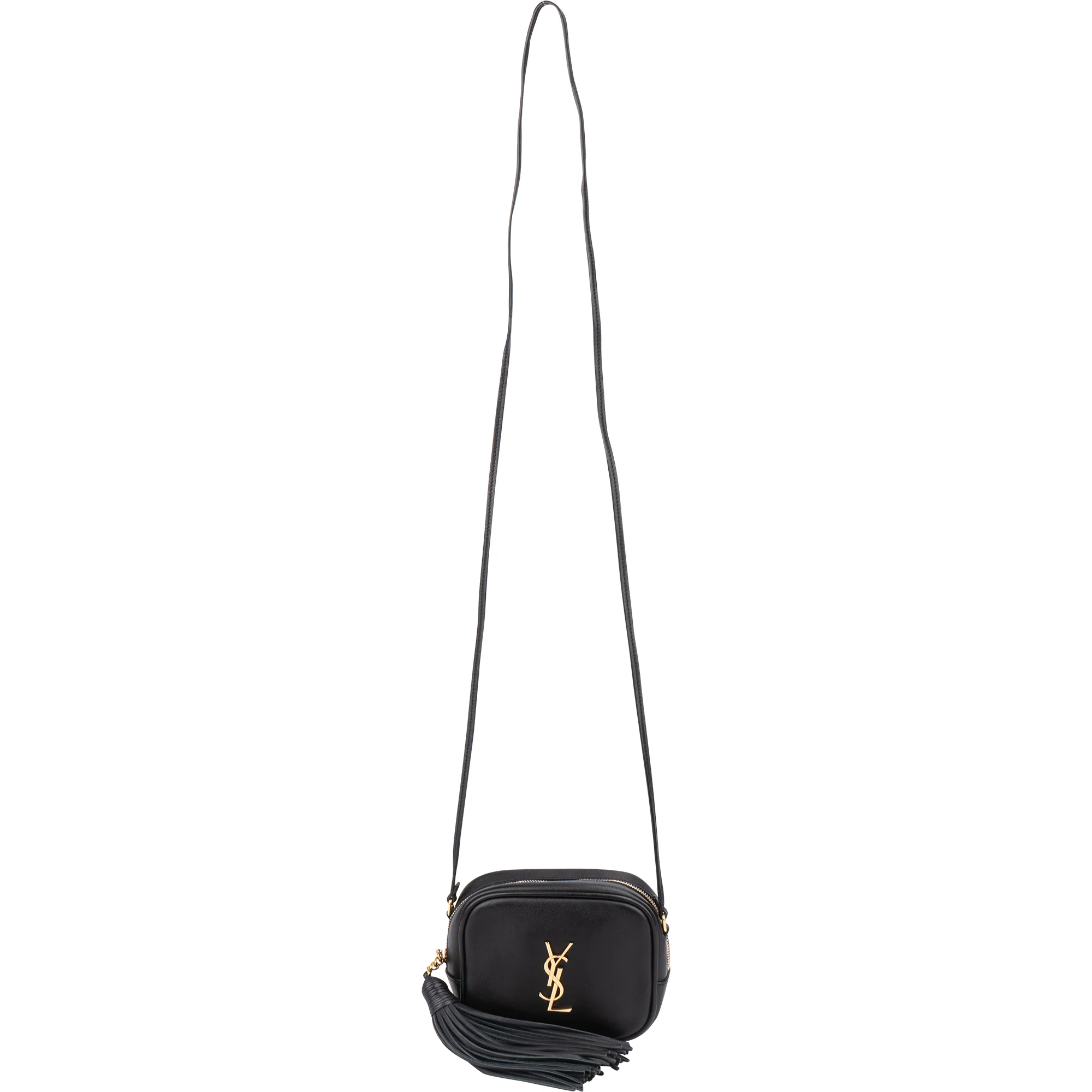 Saint Laurent Black Leather Blogger Crossbody Bag