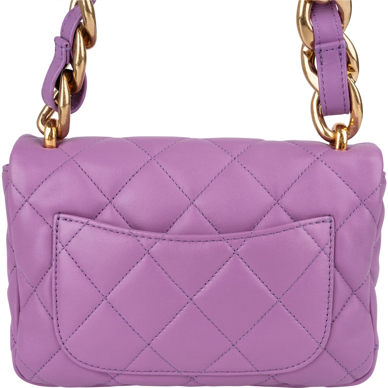 Chanel - Chunky Chain Rectangular Flap Shoulder Bag