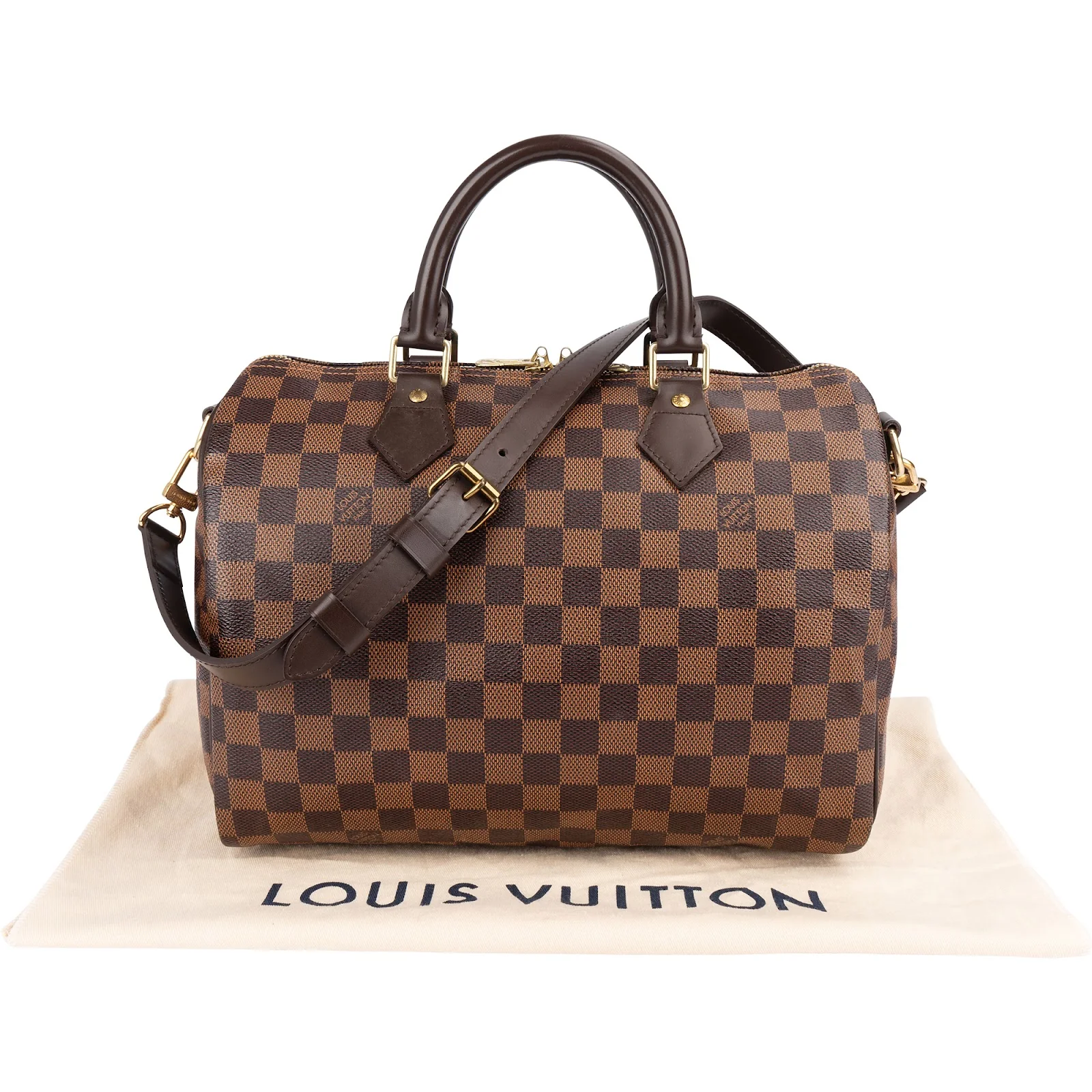 Louis Vuitton Monogram Damier Ebene Speedy 30 Bandoulière Boston Bag