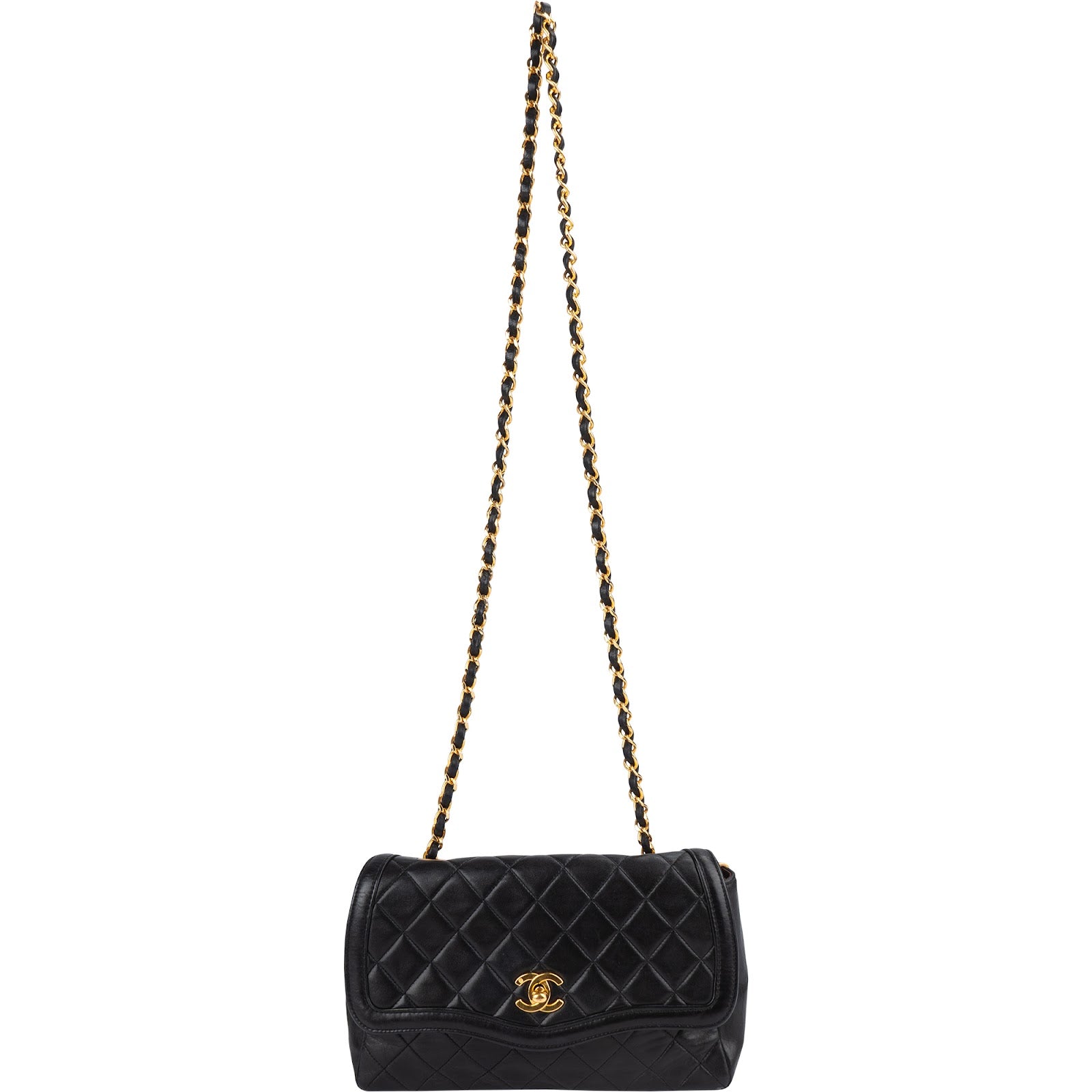 Chanel Quilted Lambskin 24K Gold Single Flap Crossbody Bag