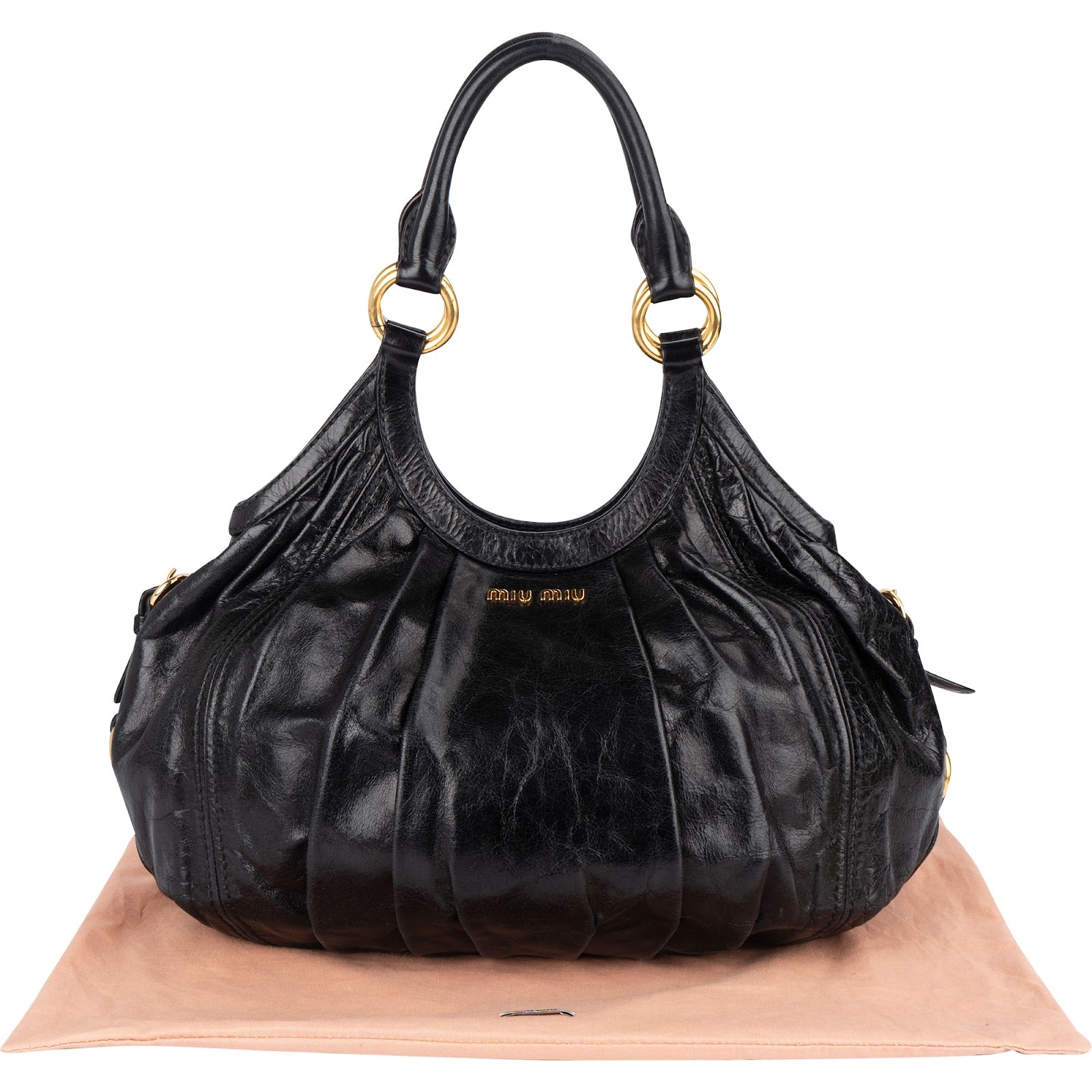 Torebka na ramię Miu Miu Vitello Lux Hobo