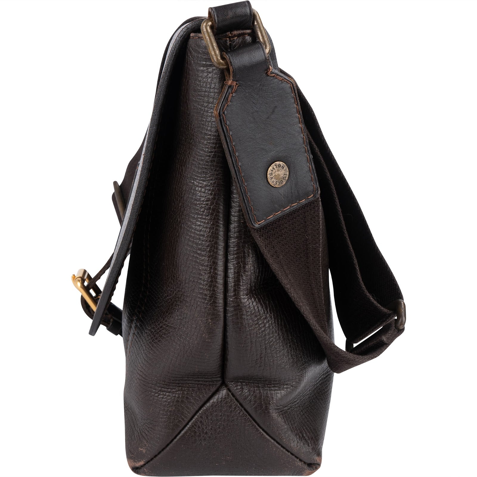 Louis Vuitton Leather Utah Leather Omaha Messenger Bag