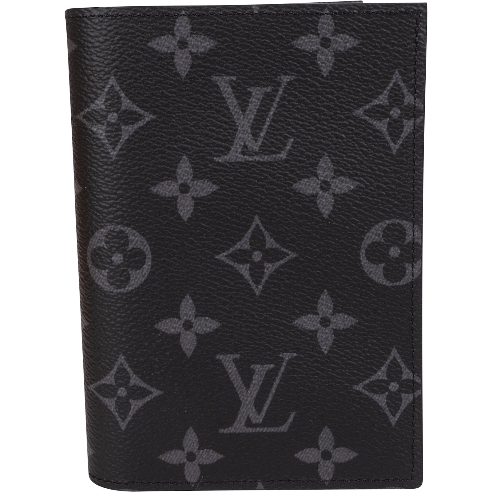 Louis Vuitton Monogram Eclipse Canvas Card Holder Passport Cover