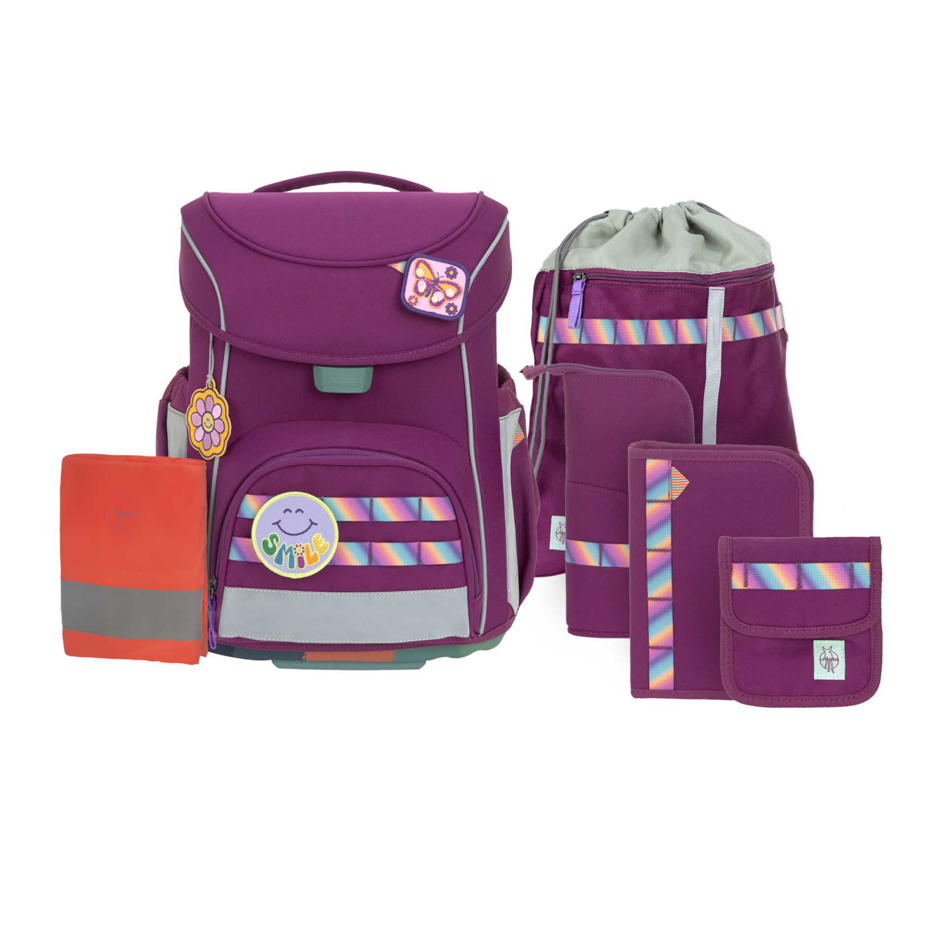 School Set Slim Unique Schulranzenset 6tlg. - lilac