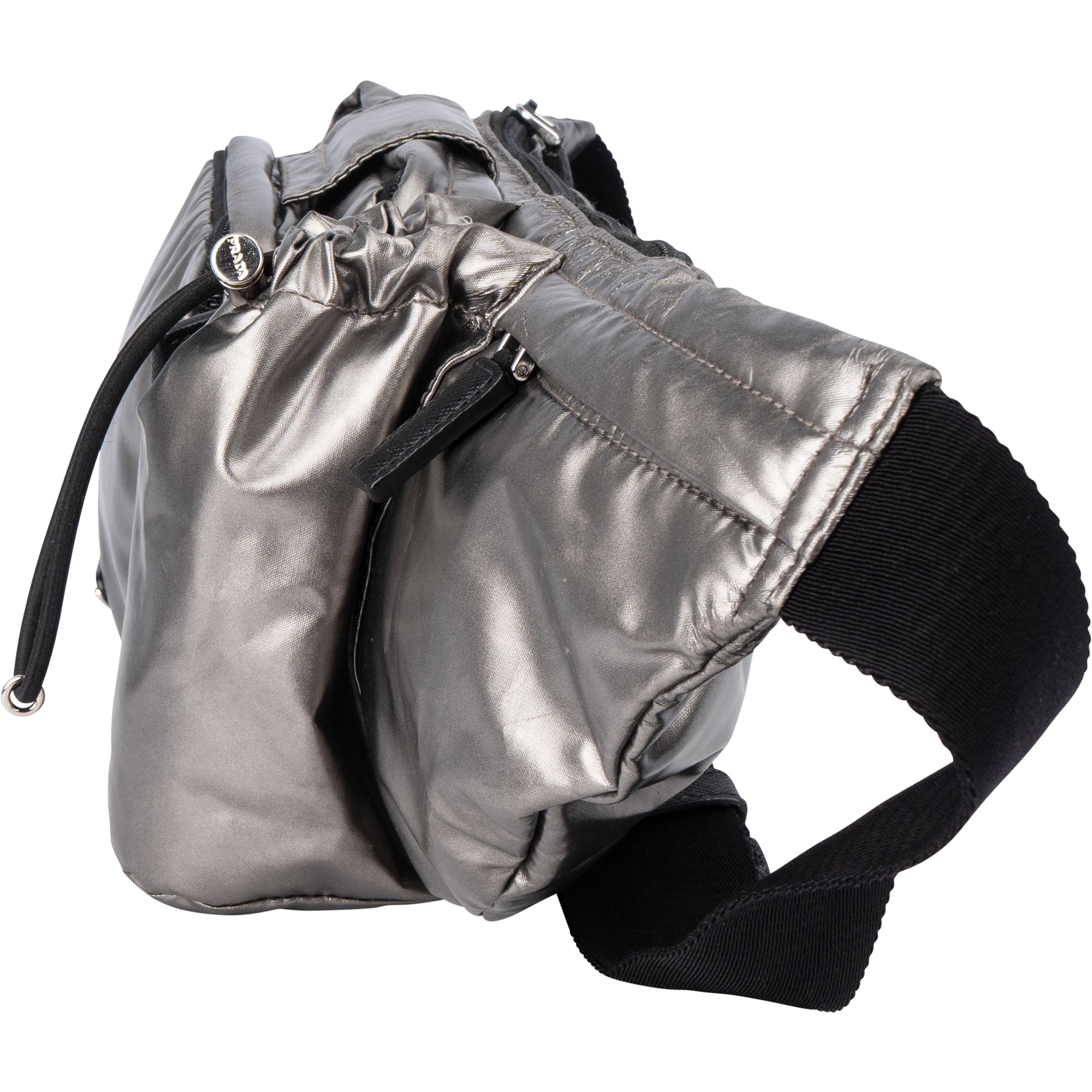 Prada Silver Line Triangle Crossbody Bumbag