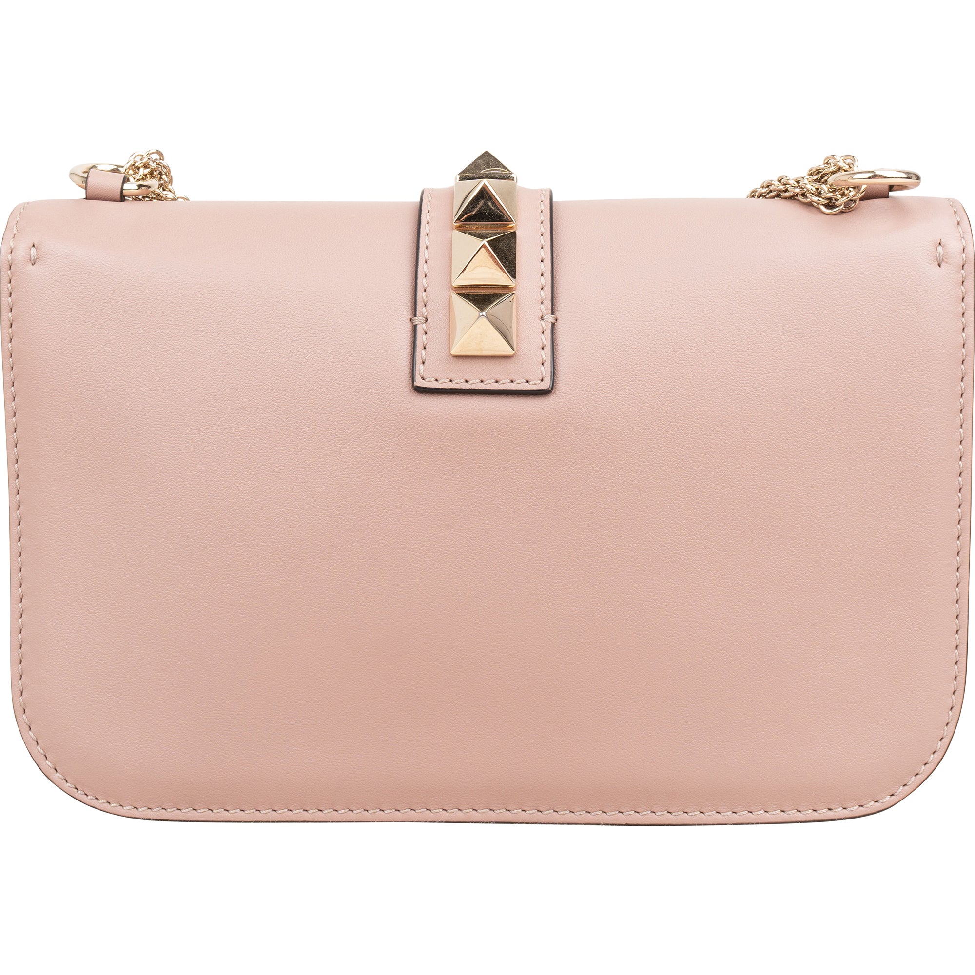 Valentino Garavani Calfskin Leather Rockstud Glam Lock Crossbody Bag