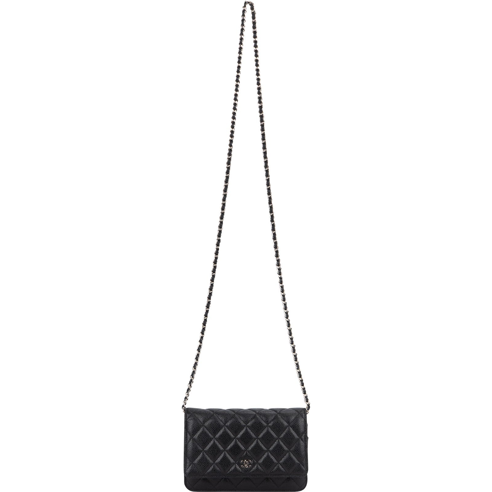 Chanel Quilted Caviar Leather Wallet on Chain