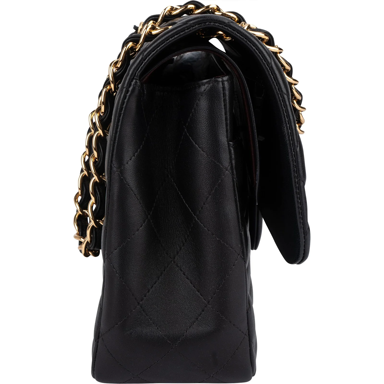 Chanel Quilted Lambskin Jumbo Double Flap Crossbody Bag