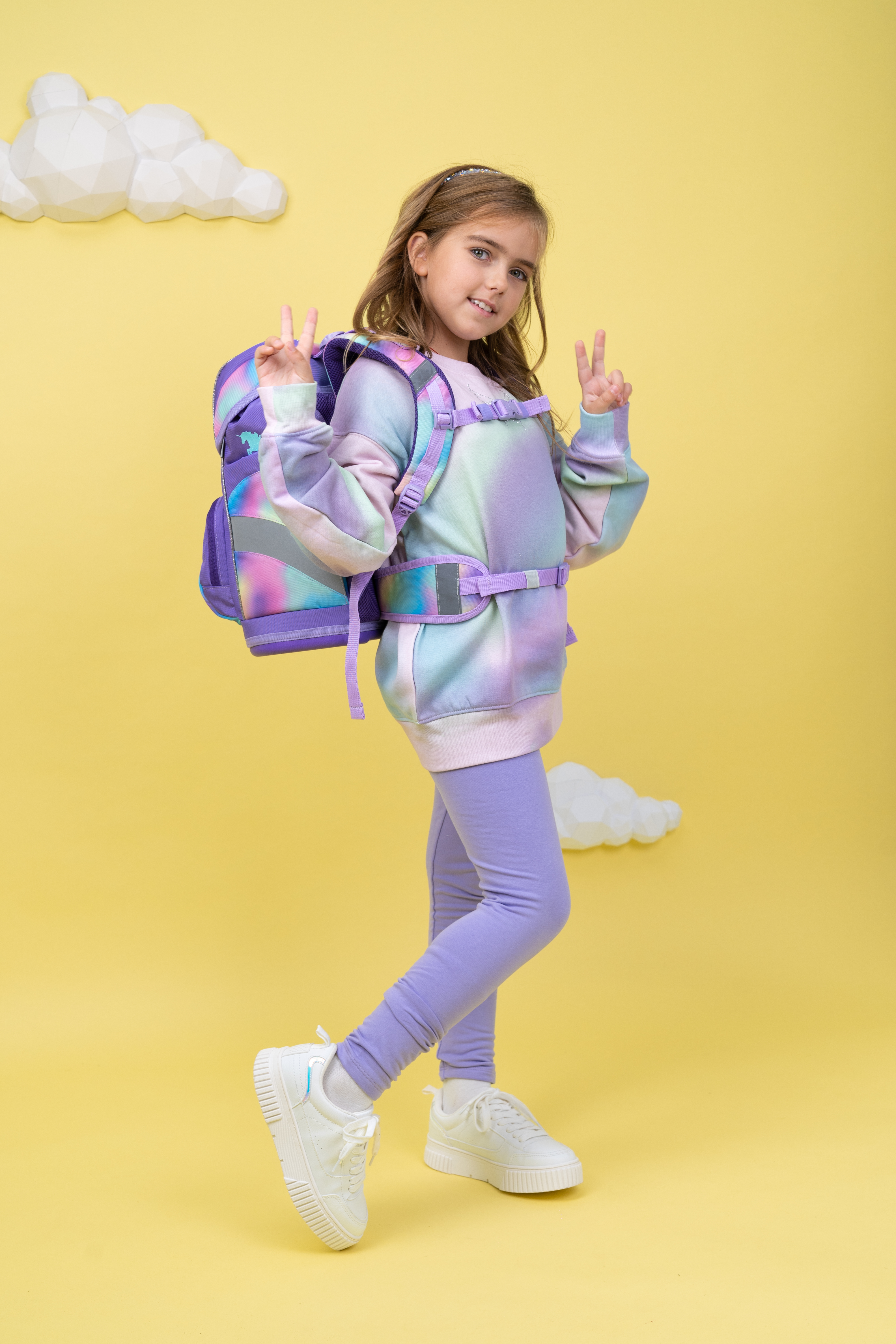 Smarty satchel set 5-piece with 6 patches - Rainbow Color