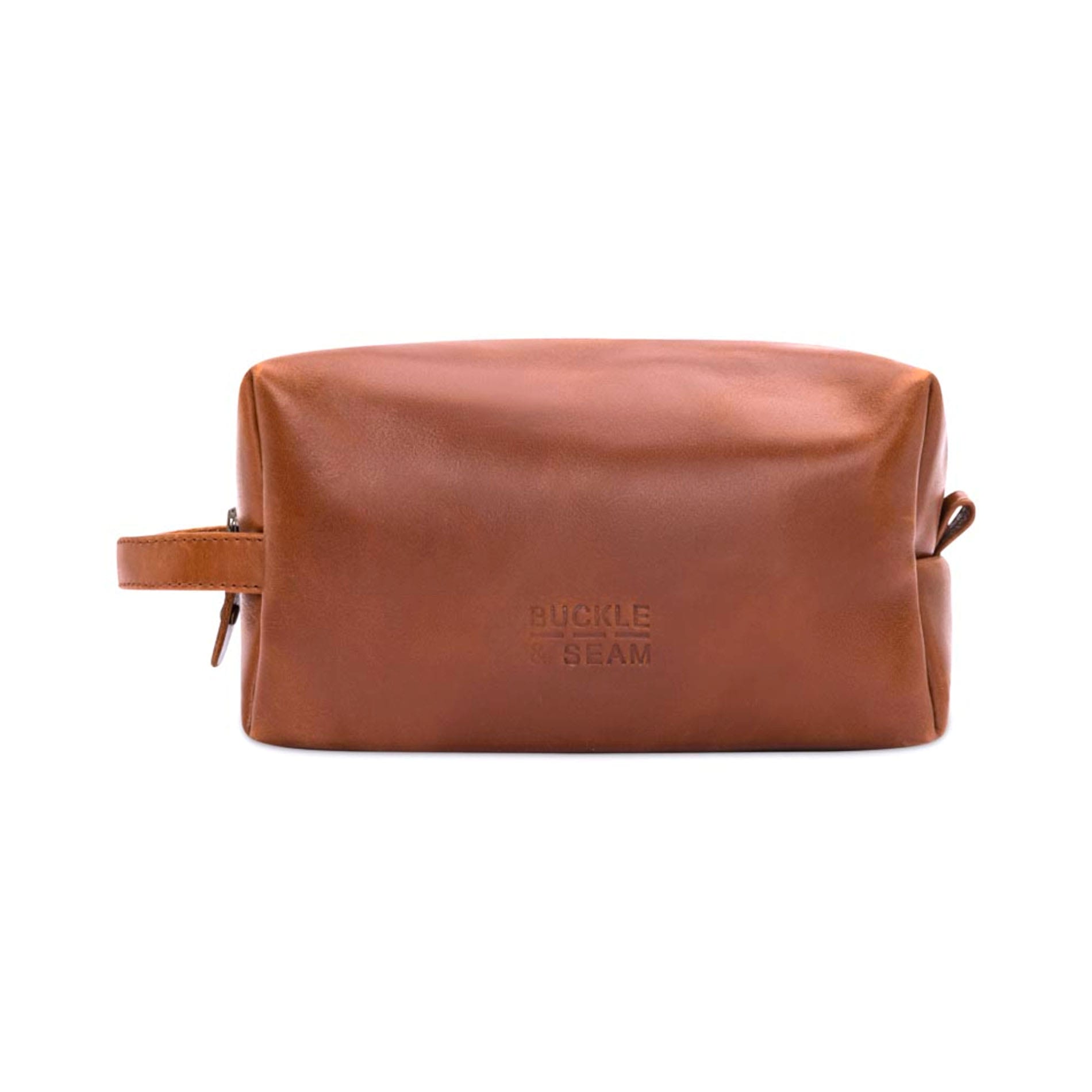 Everest leather wash bag