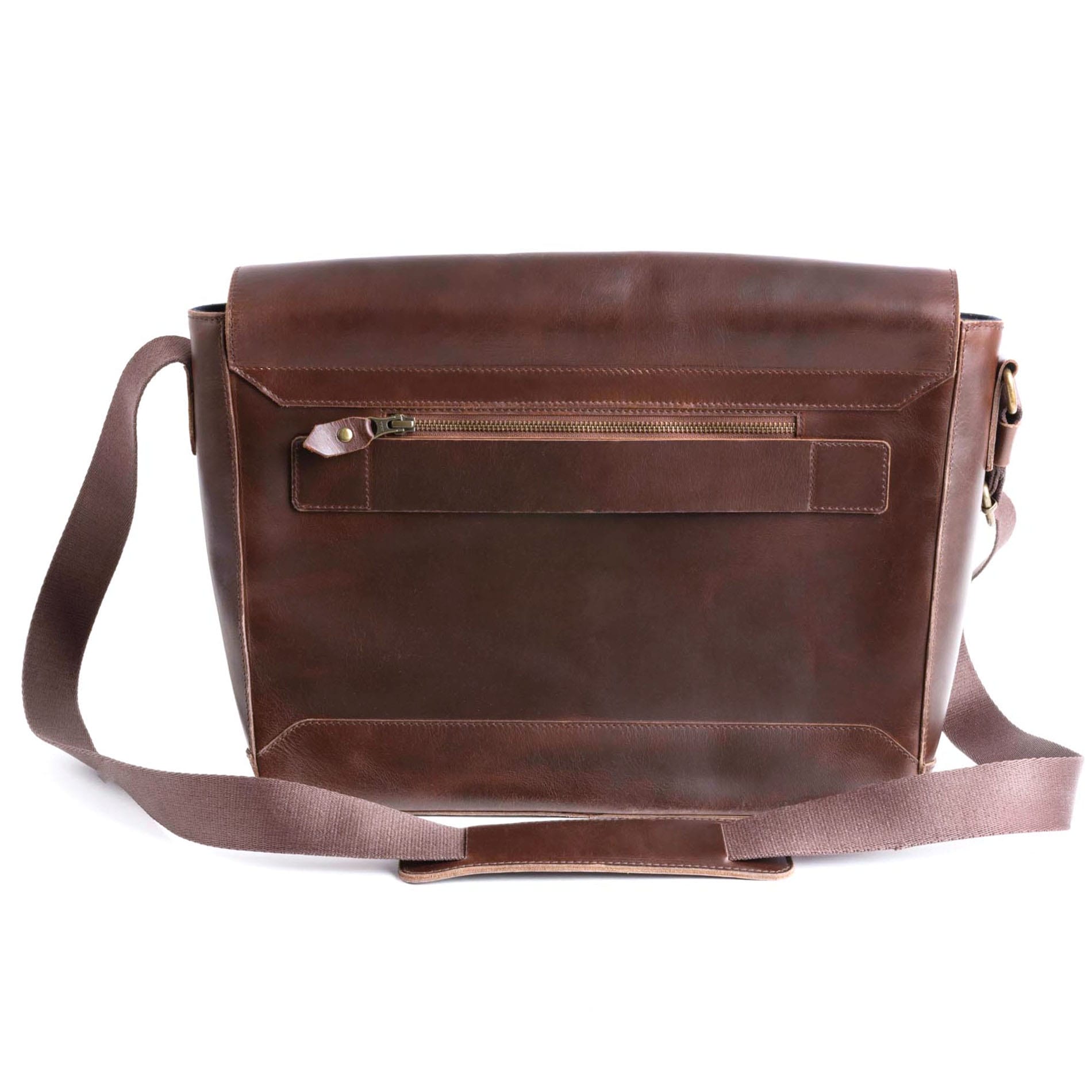Messenger Bag Times Leder - BROWN/Dots