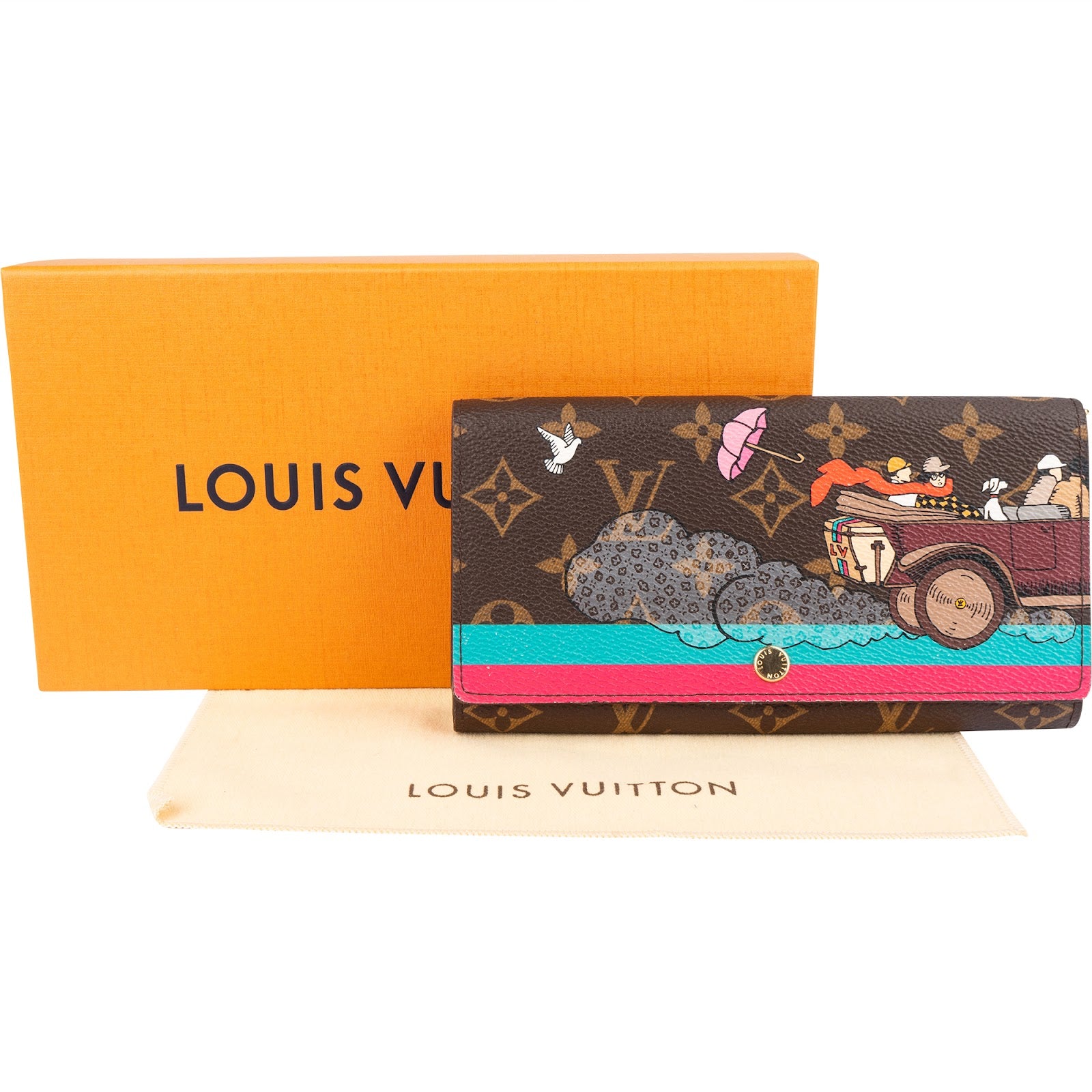 Louis Vuitton Monogram Canvas Limited Christmas Animation Illustre Evasion Sarah Wallet