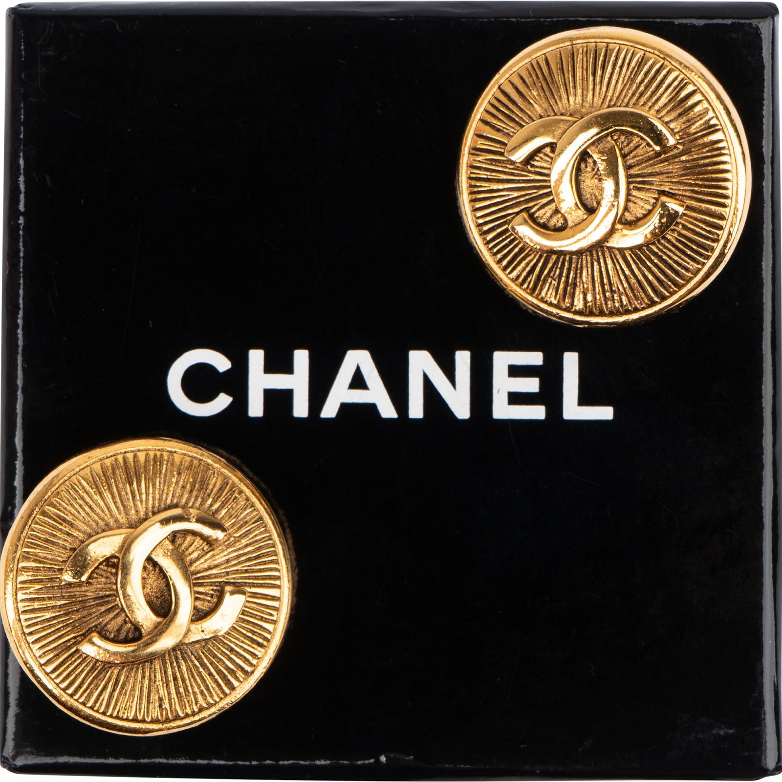 Chanel - CC Sunburst Clip-On Earrings