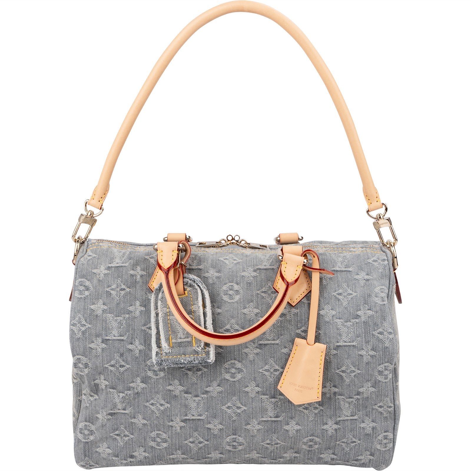 Louis Vuitton Monogram Denim Speedy 30 Bandoulière Boston Bag