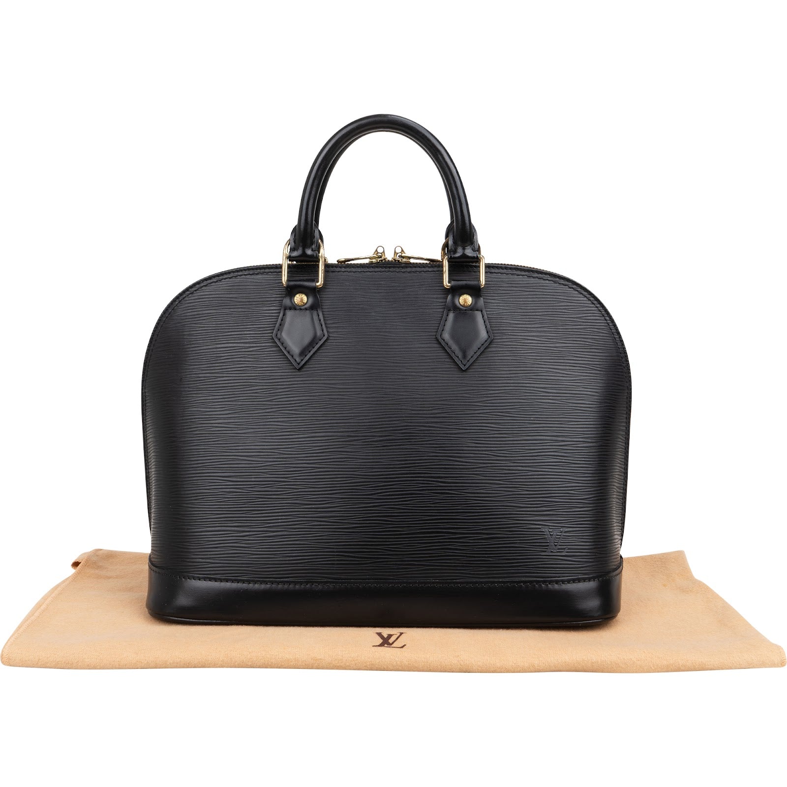 Louis Vuitton Noir Epi Leather Alma PM Handbag