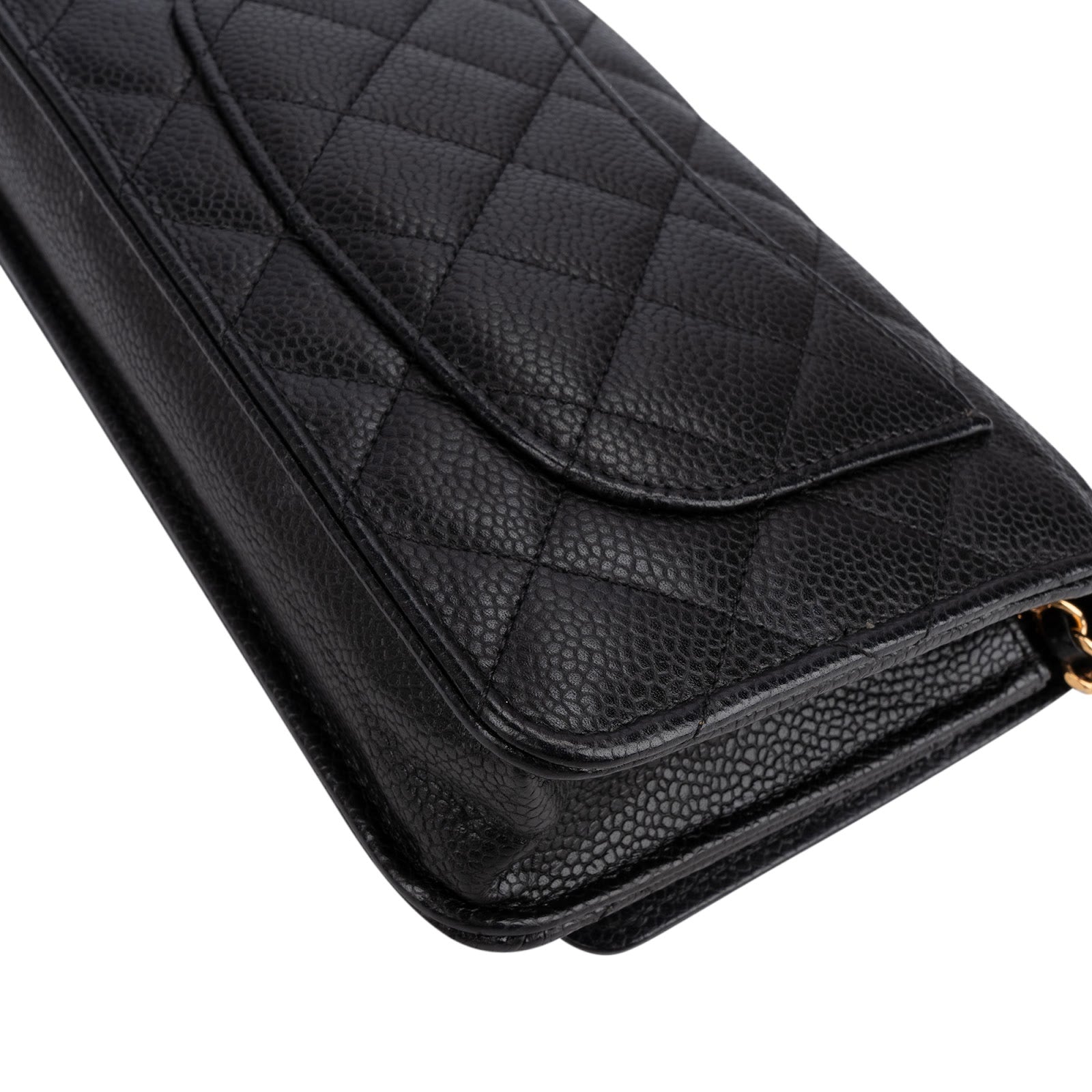 Chanel Quilted Caviar Leather Wallet on a Chain