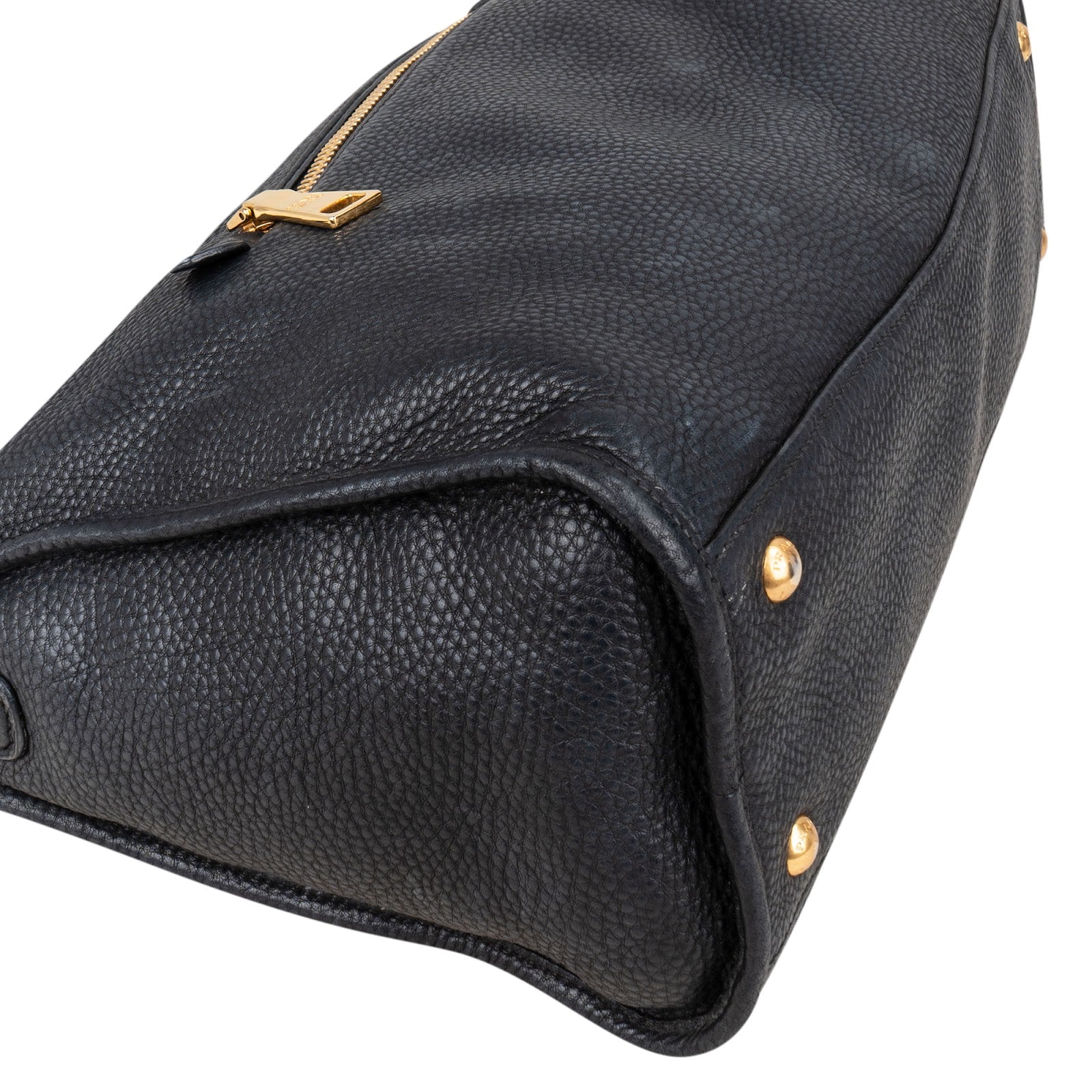 Prada Black Leather Vitello Daino Handbag
