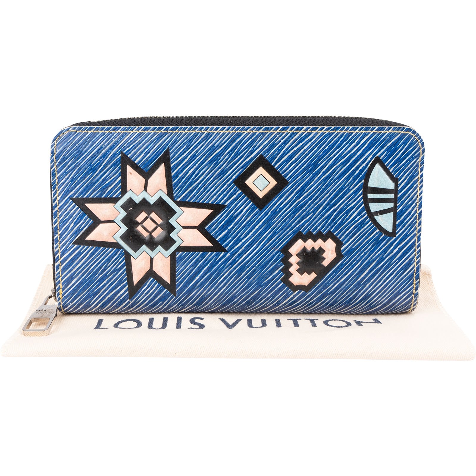 Louis Vuitton – portfel Zippy z naszywkami w stylu azteckim