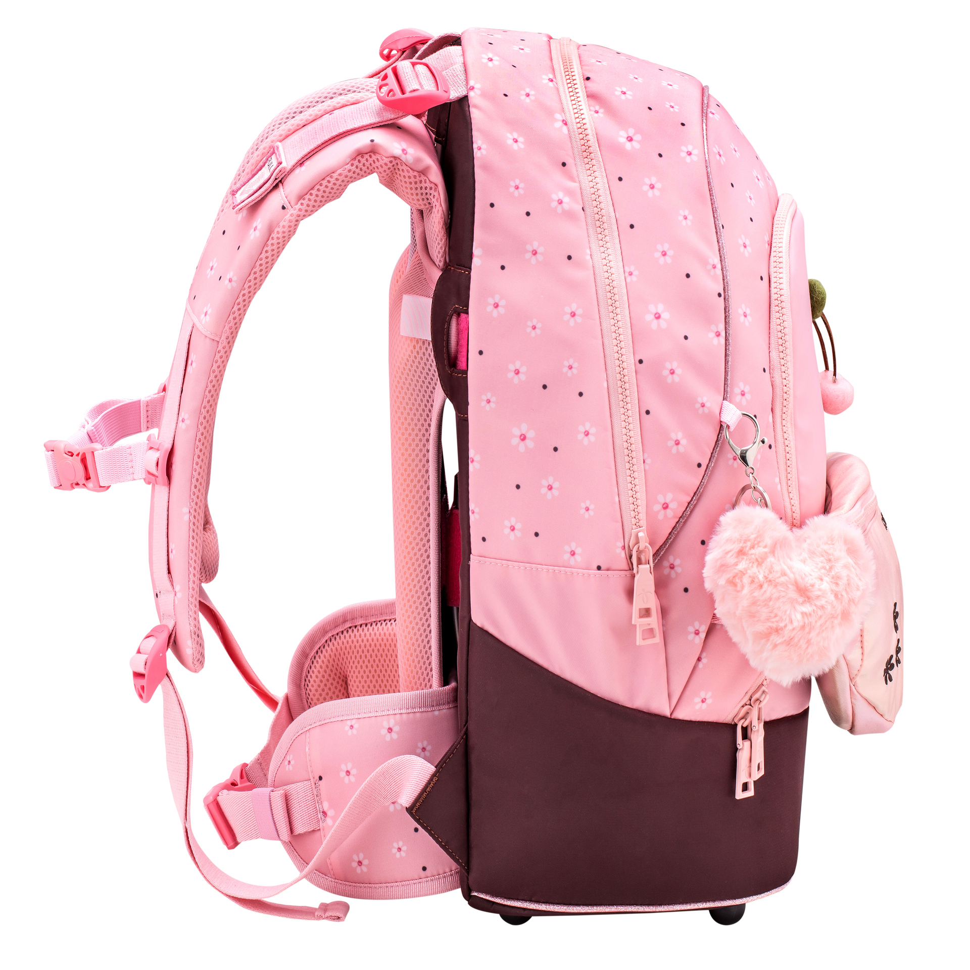 2-IN-1 Schultasche & Gürteltasche 2-teilig - Cherry Blossom
