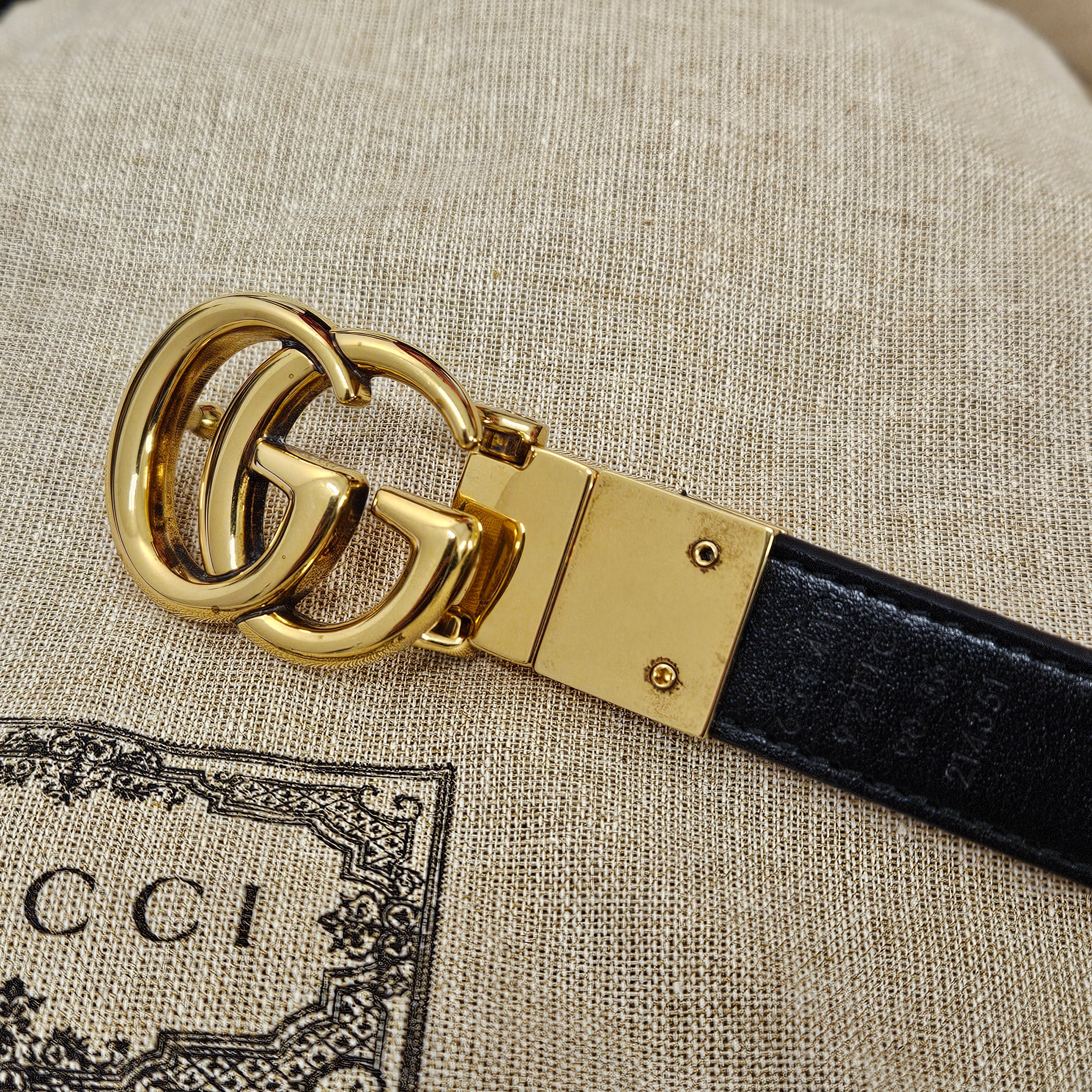 Gucci - Reversible Turnlock Supreme Belt (90 / 36)