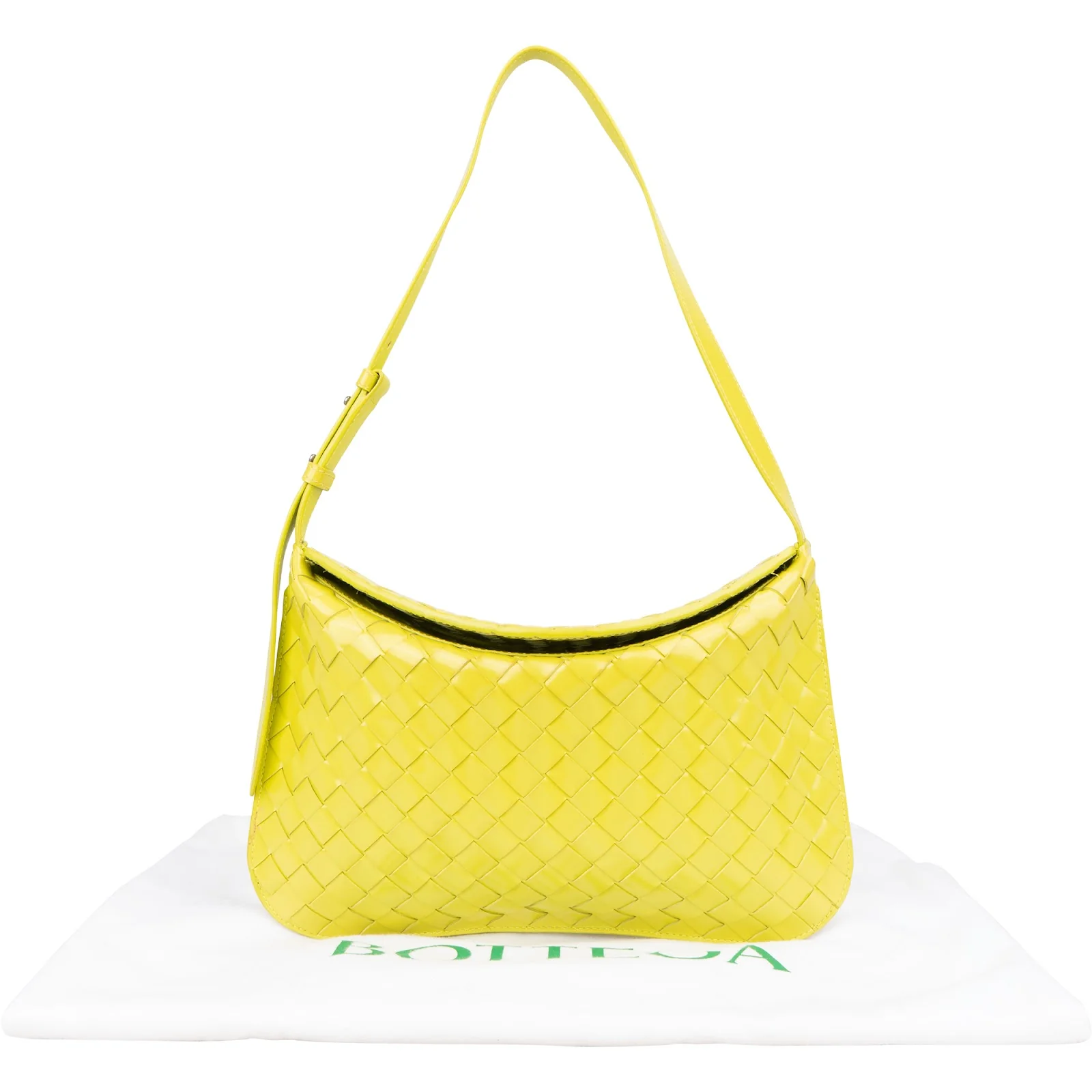 Bottega Veneta Intrecciato Patent Leather Brick Cassette Shoulder Bag