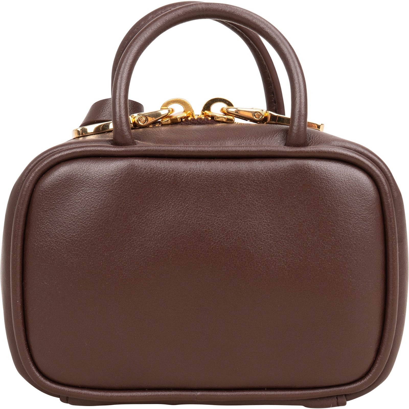 Miu Miu Brown Leather Top Handle Micro Handbag