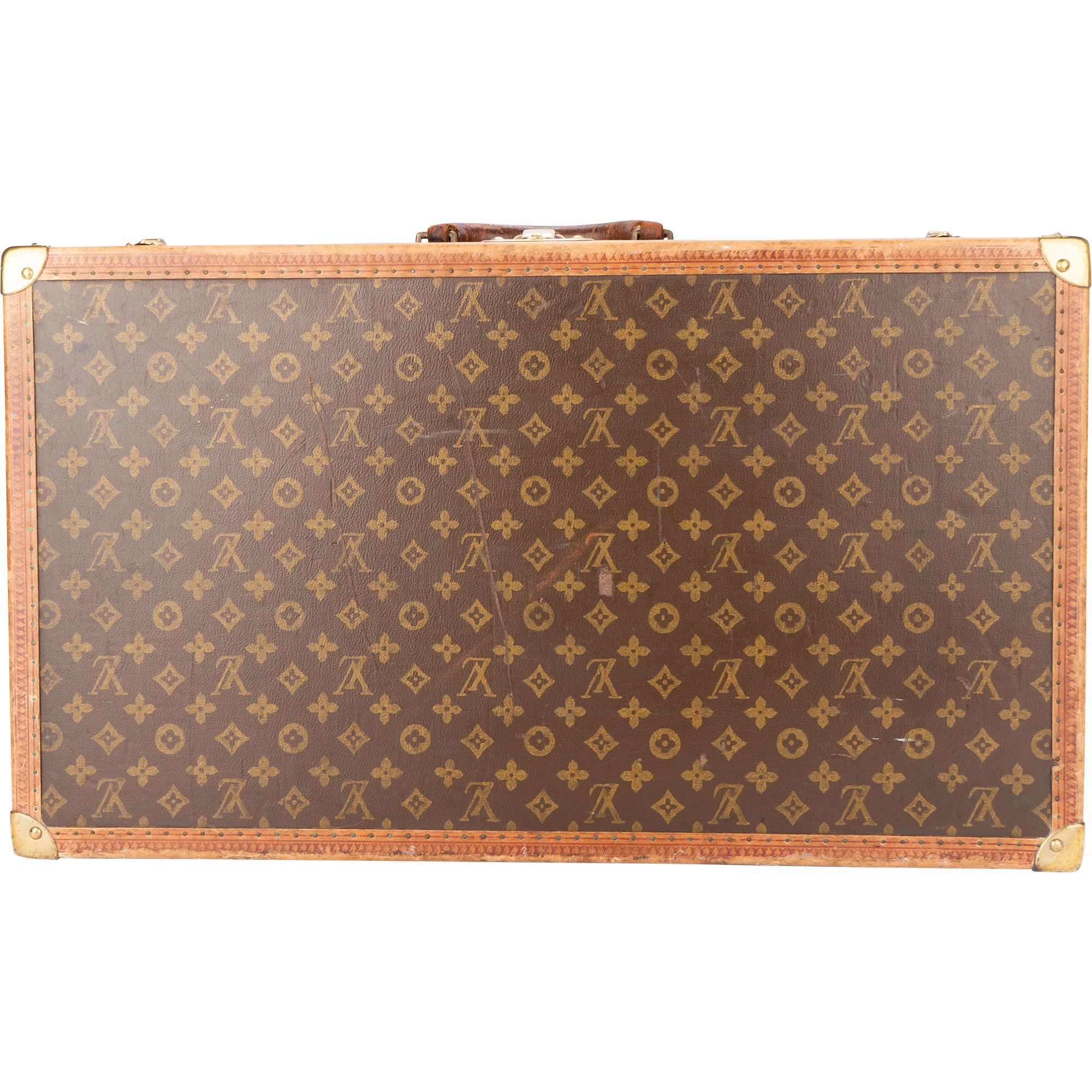 Louis Vuitton Canvas Monogram 1900s Koffer 70