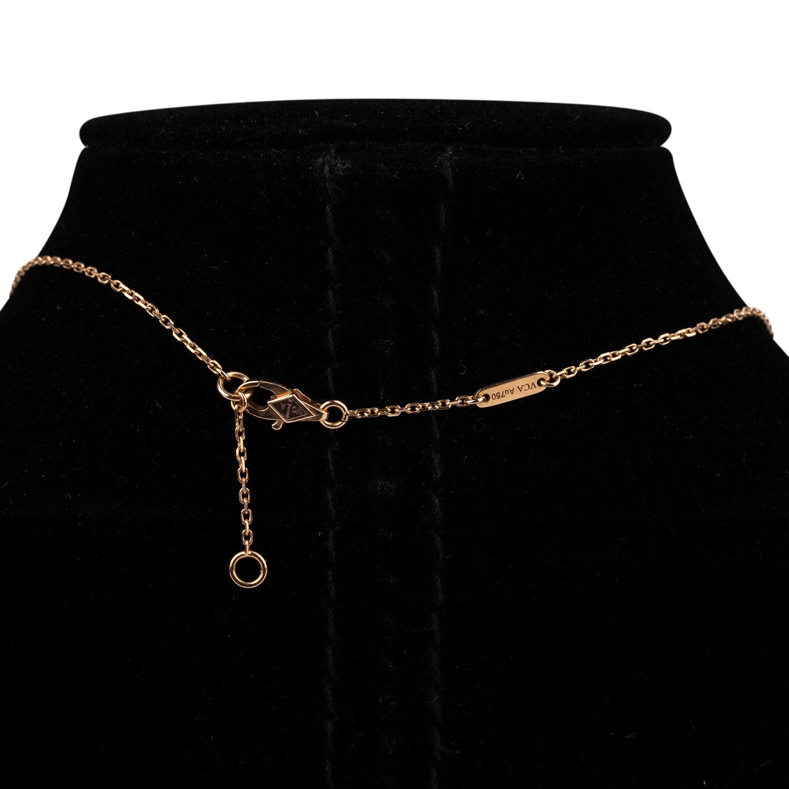 Van Cleef & Arpels – Mini Alhambra Halskette mit Karneol-Anhänger