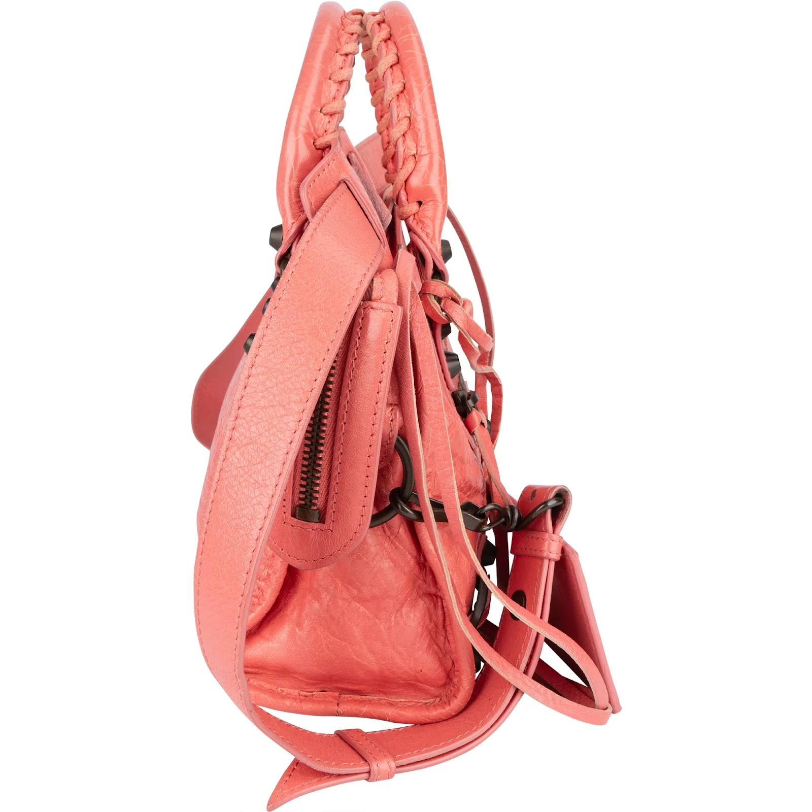 Balenciaga Pink Leather City Handbag