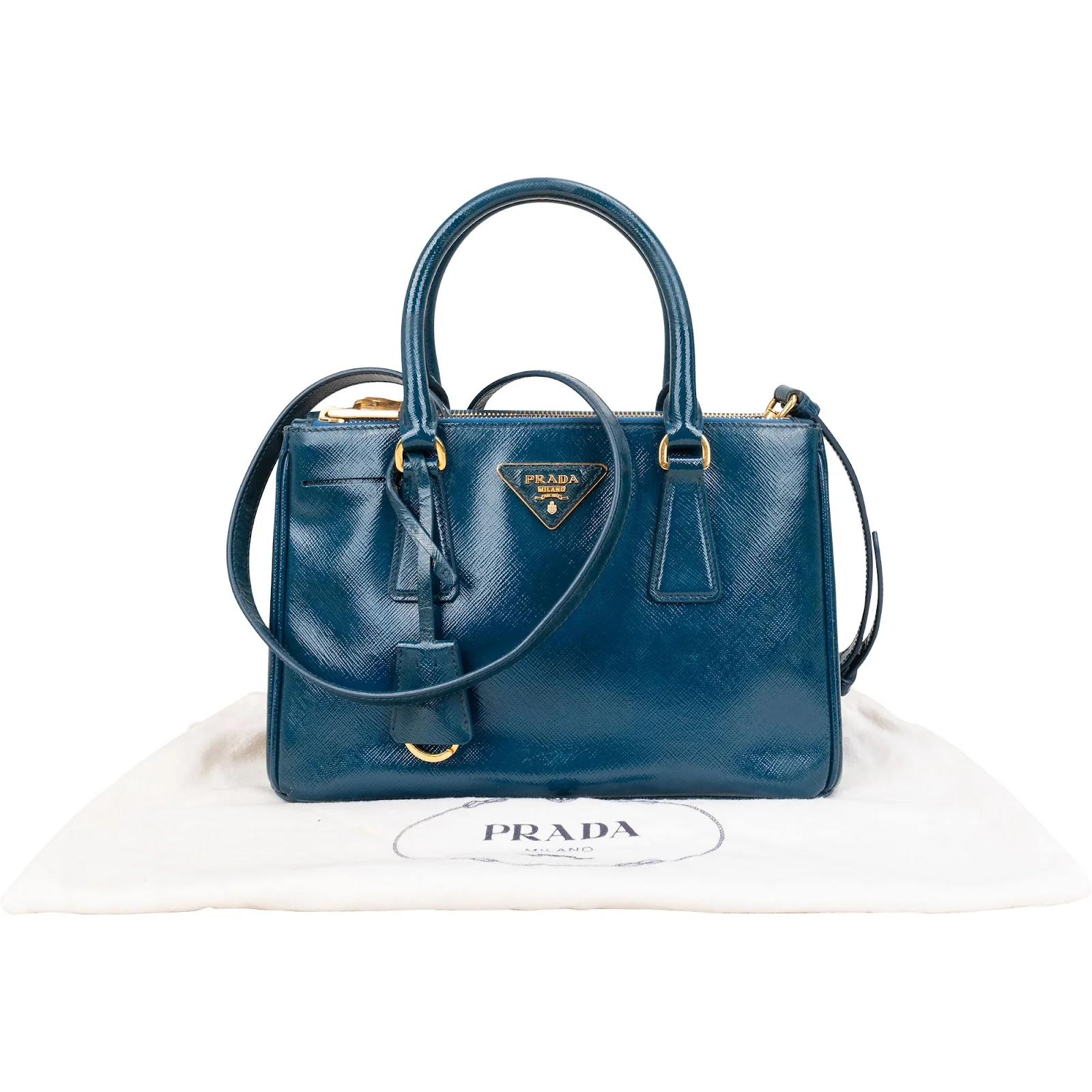 Prada Saffiano Vernice Galleria Handbag