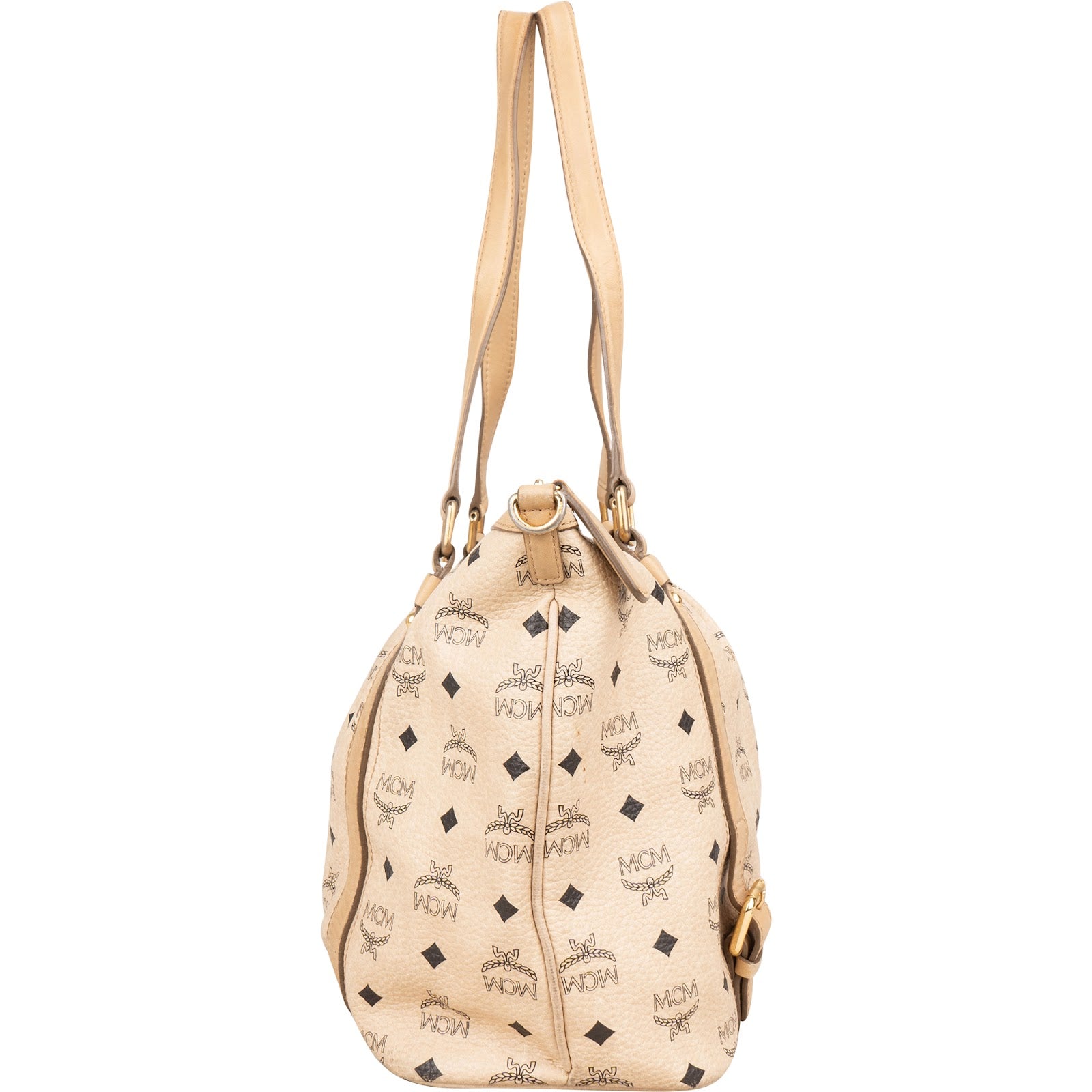MCM Monogram Visetos Satchel Tote Shoulder Bag